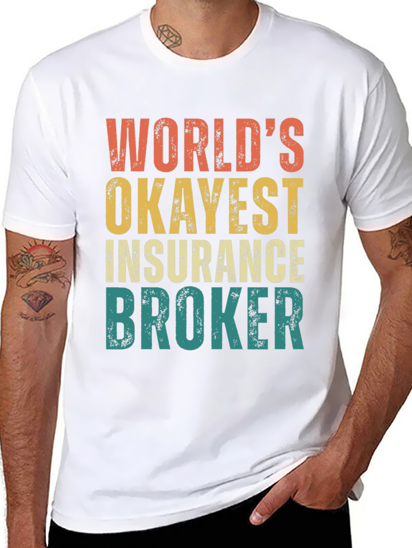 Worlds Okayest Insurance Broker Graphic Tee