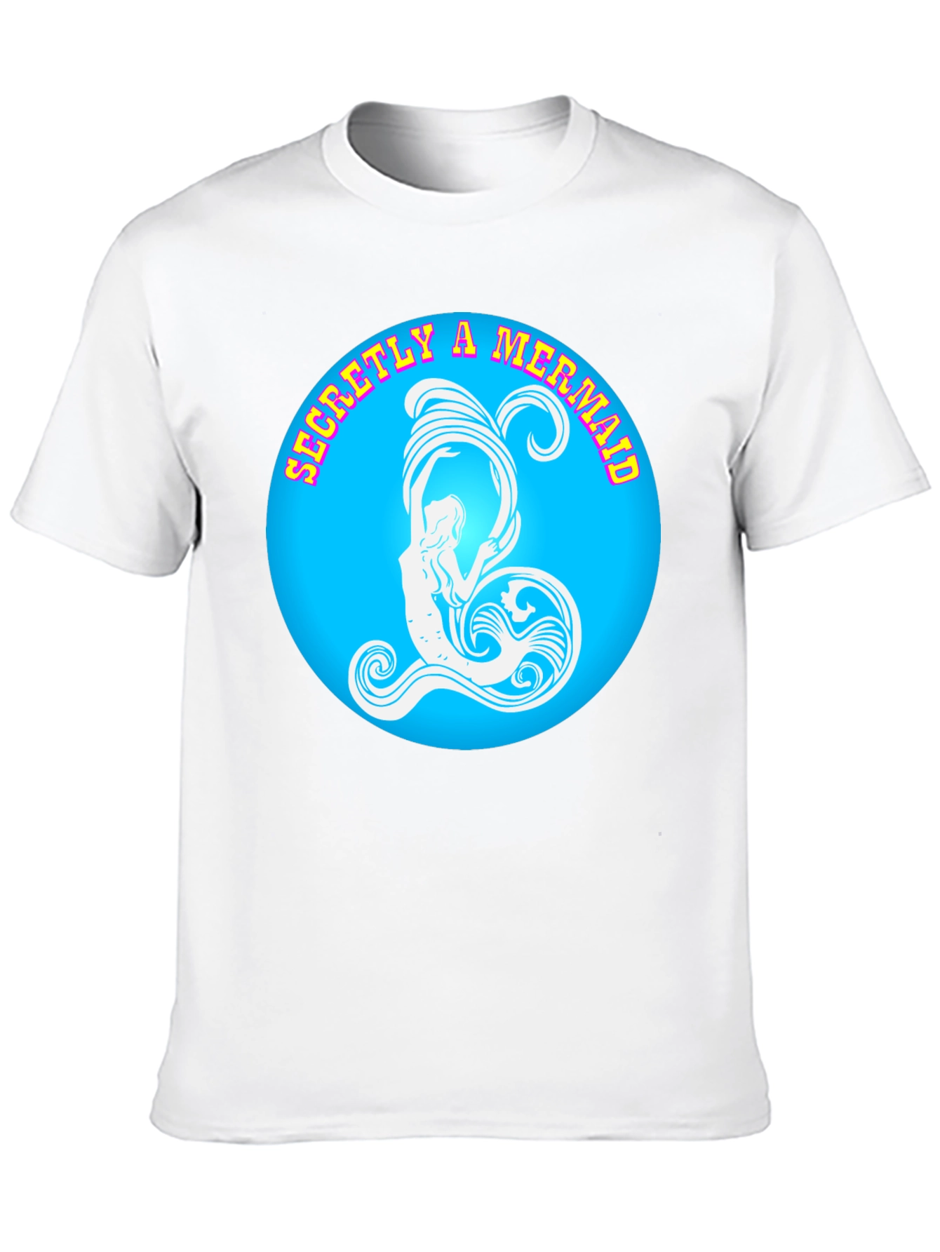 Secretly A Mermaid Graphic Tee - Black Cotton T-Shirt