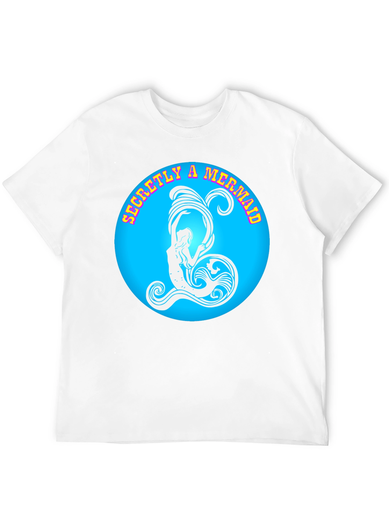 Secretly A Mermaid Graphic Tee - Black Cotton T-Shirt