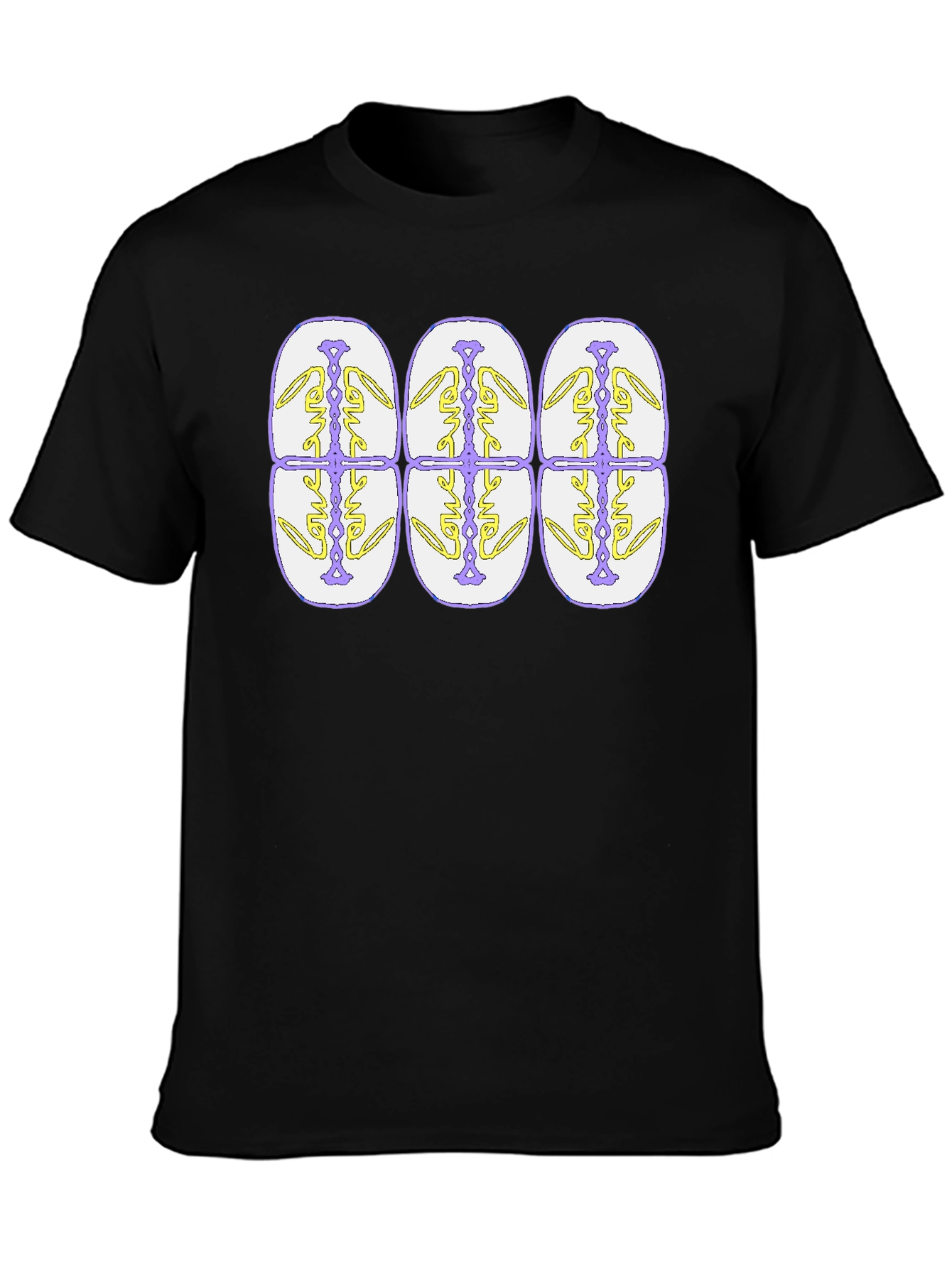 Abstract Pattern Graphic Tee - Black
