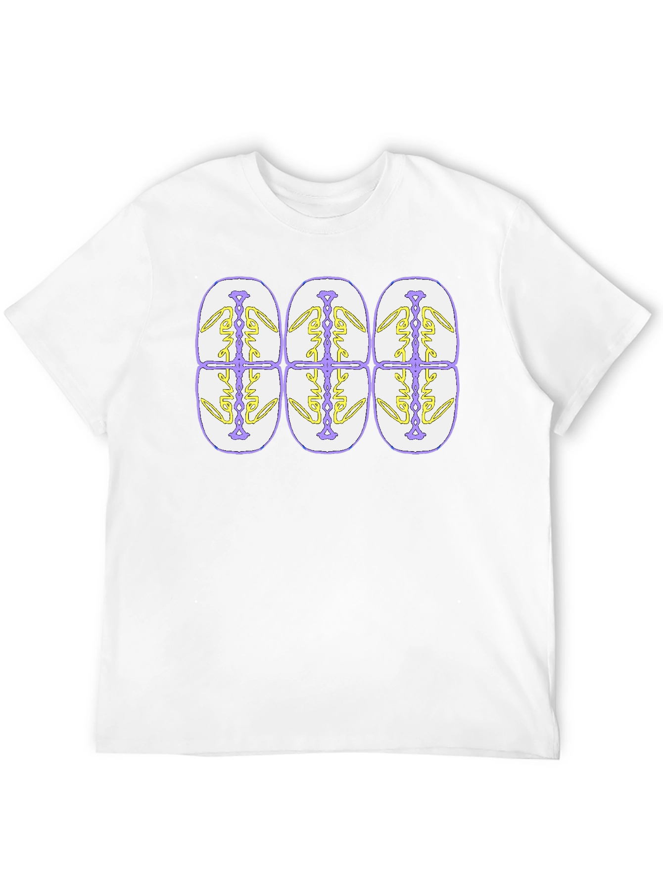Abstract Pattern Graphic Tee - Black