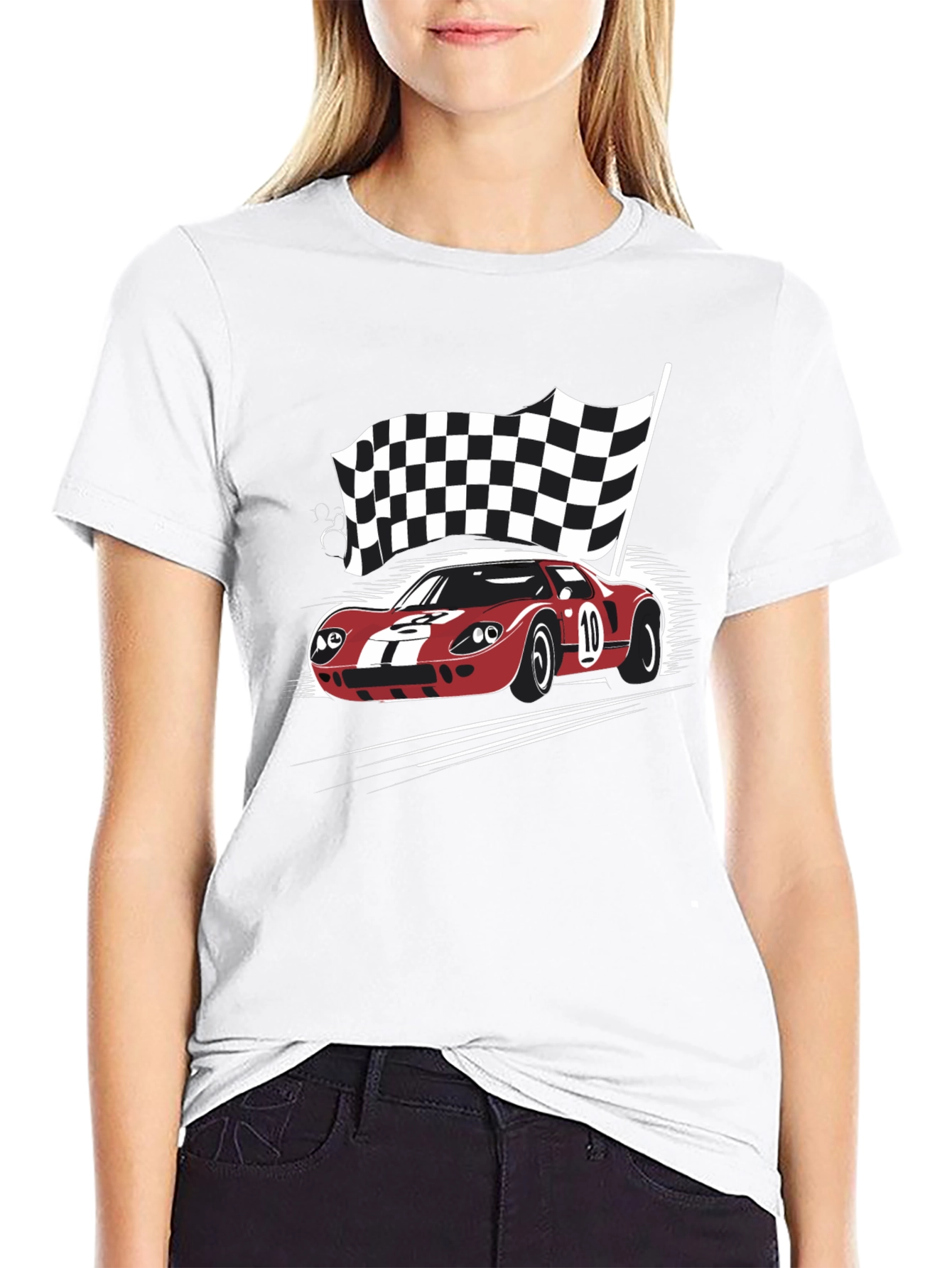 Racing Car Black T-Shirt