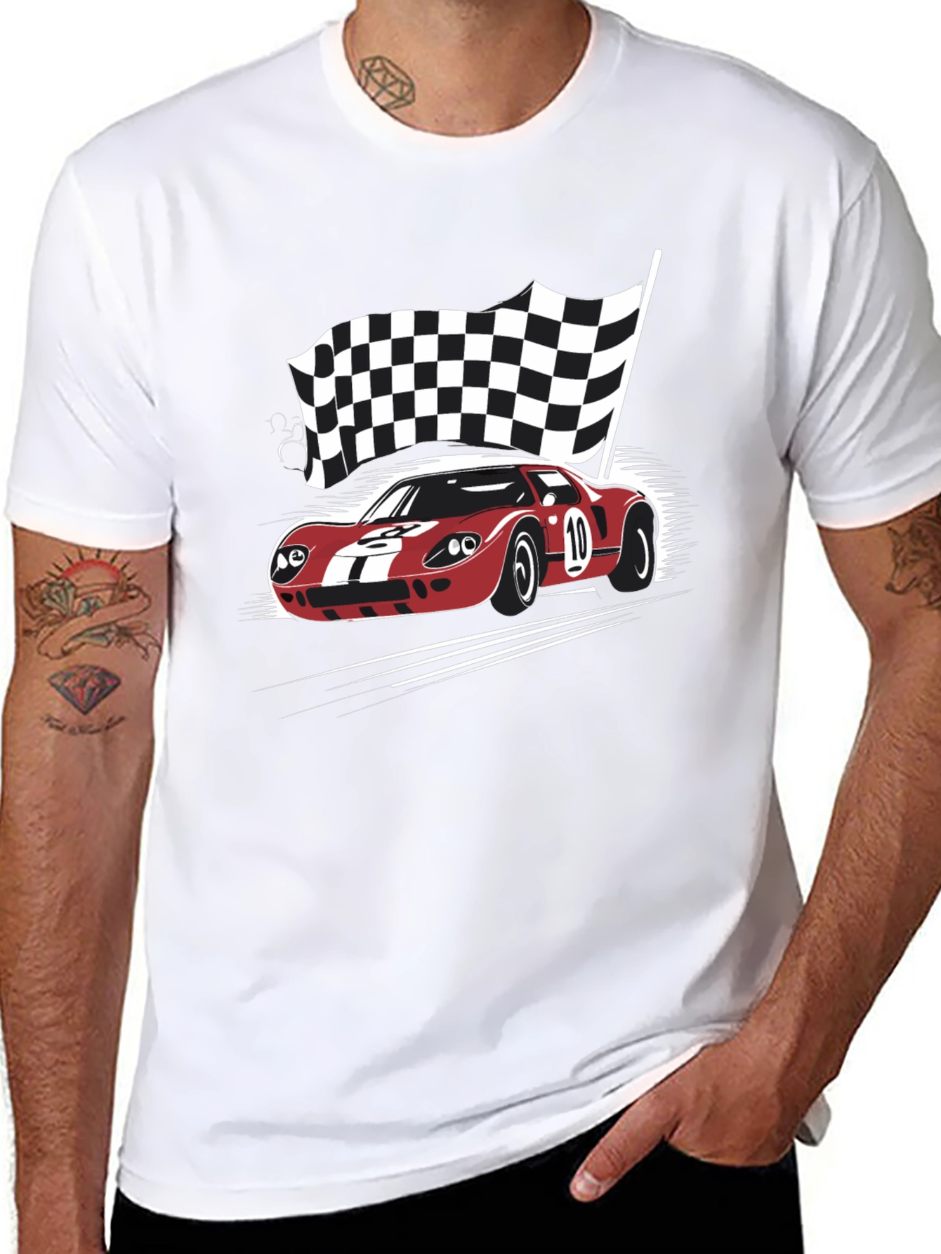 Racing Car Black T-Shirt