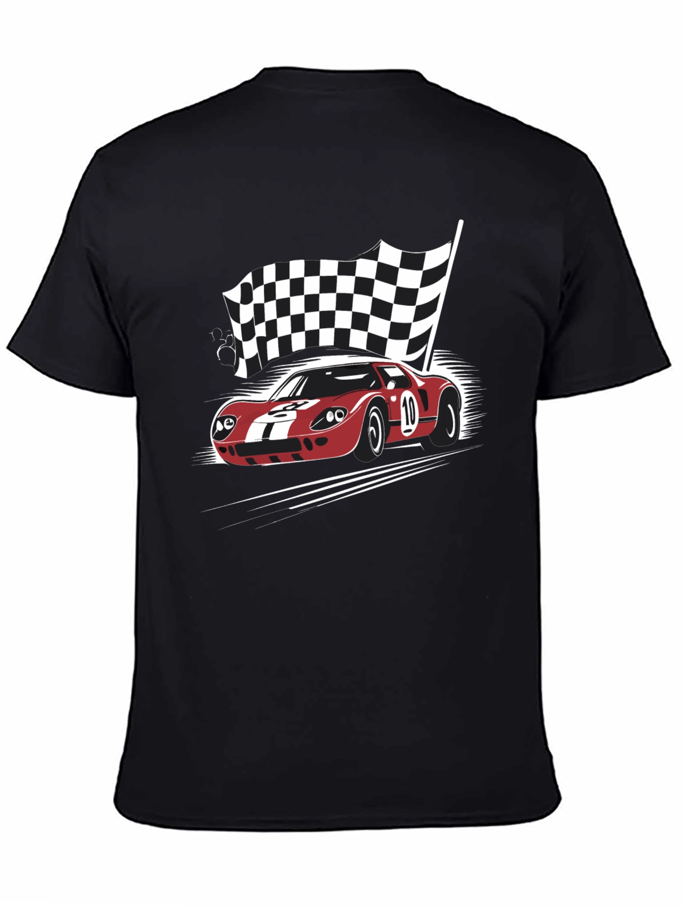 Racing Car Black T-Shirt