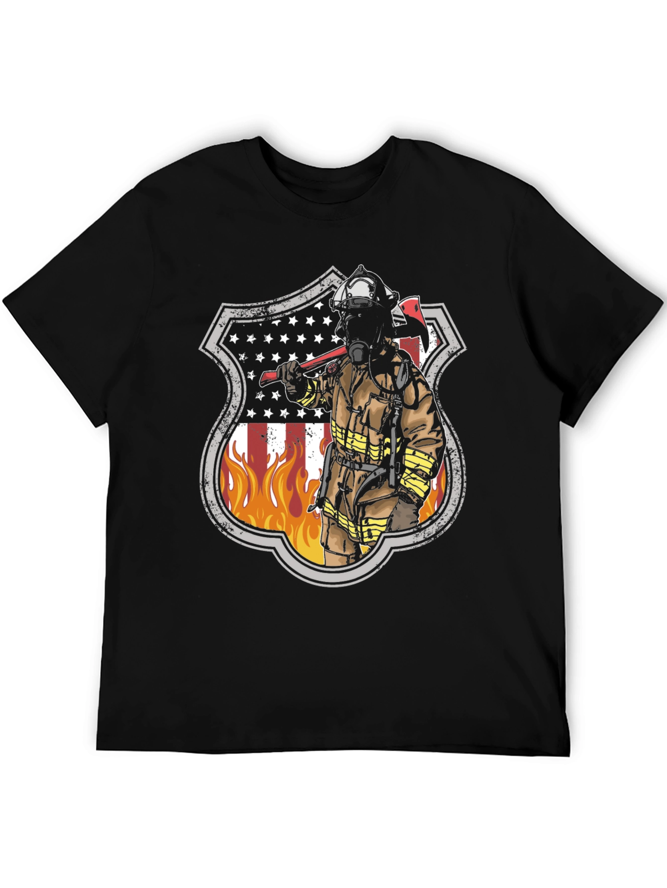 Firefighter Shield Graphic T-Shirt