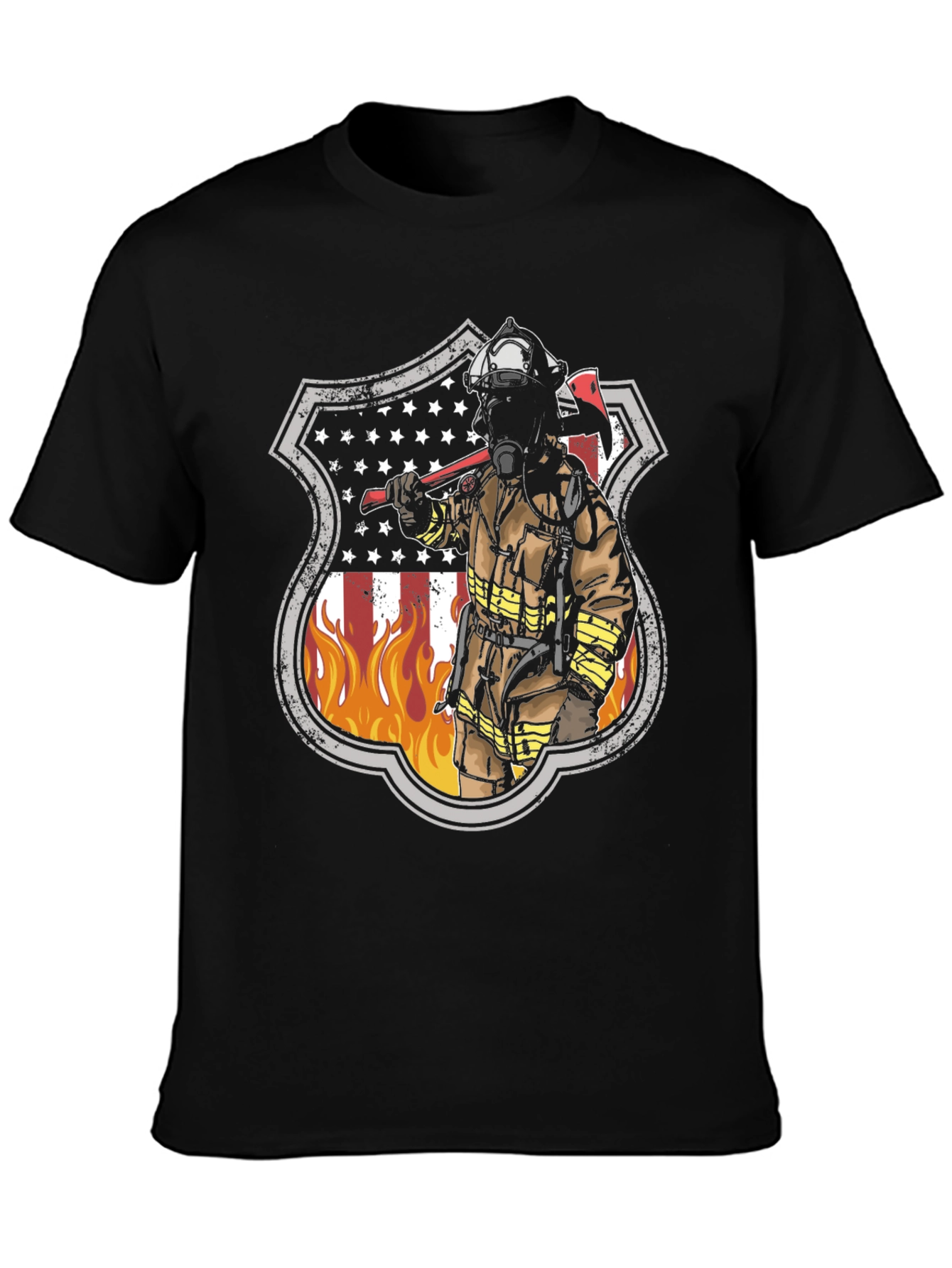 Firefighter Shield Graphic T-Shirt