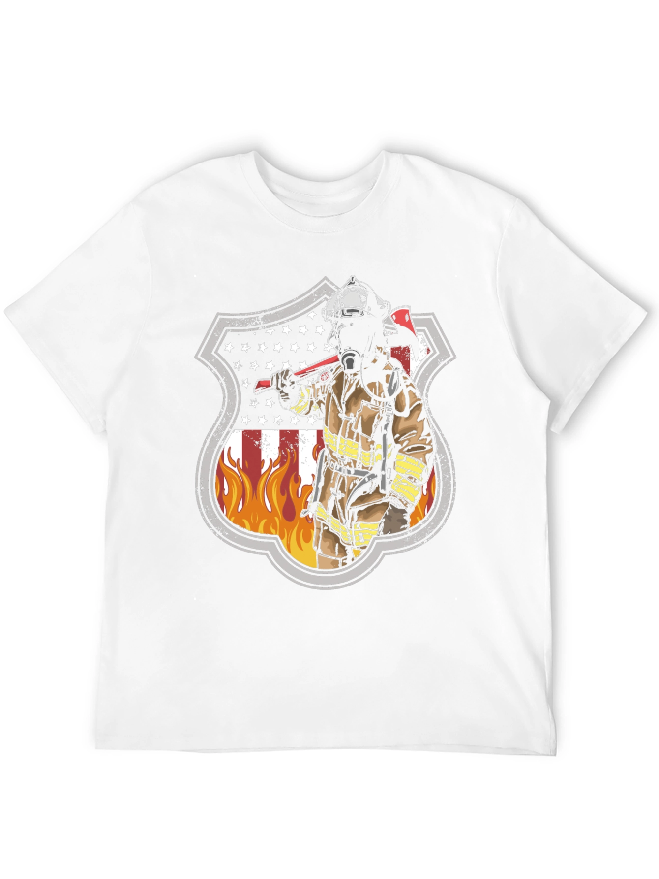 Firefighter Shield Graphic T-Shirt