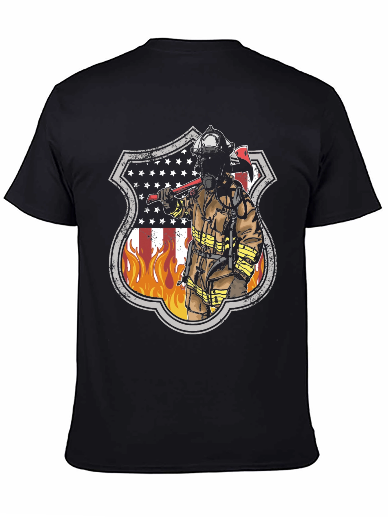 Firefighter Shield Graphic T-Shirt