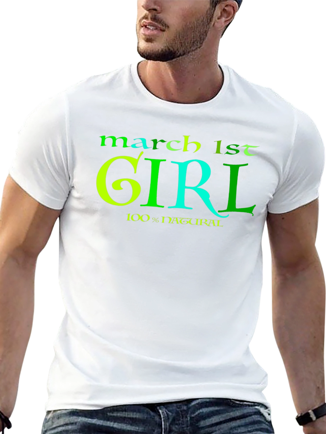 March 1st Girl Graphic Tee - Birthday Gift