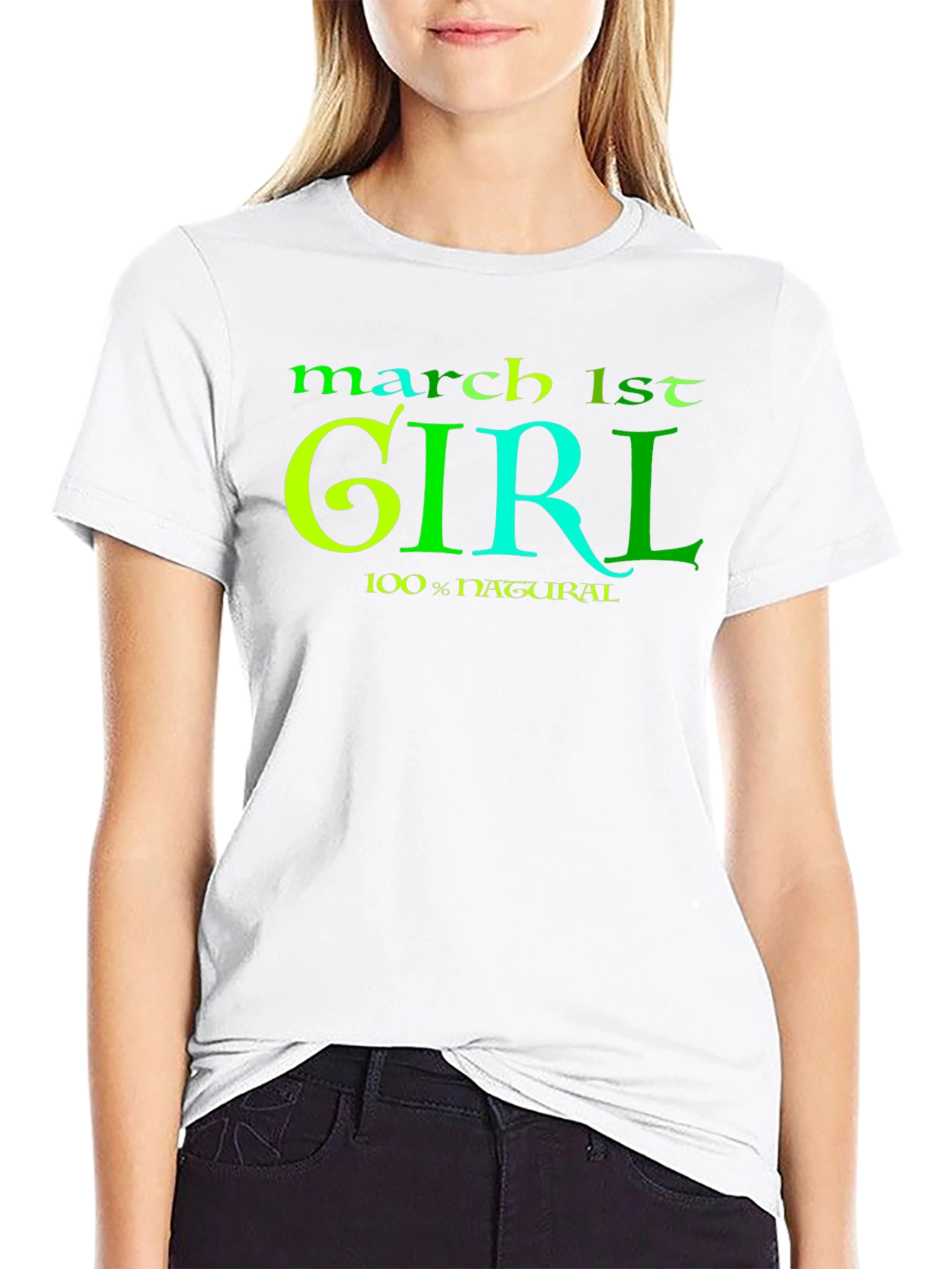 March 1st Girl Graphic Tee - Birthday Gift
