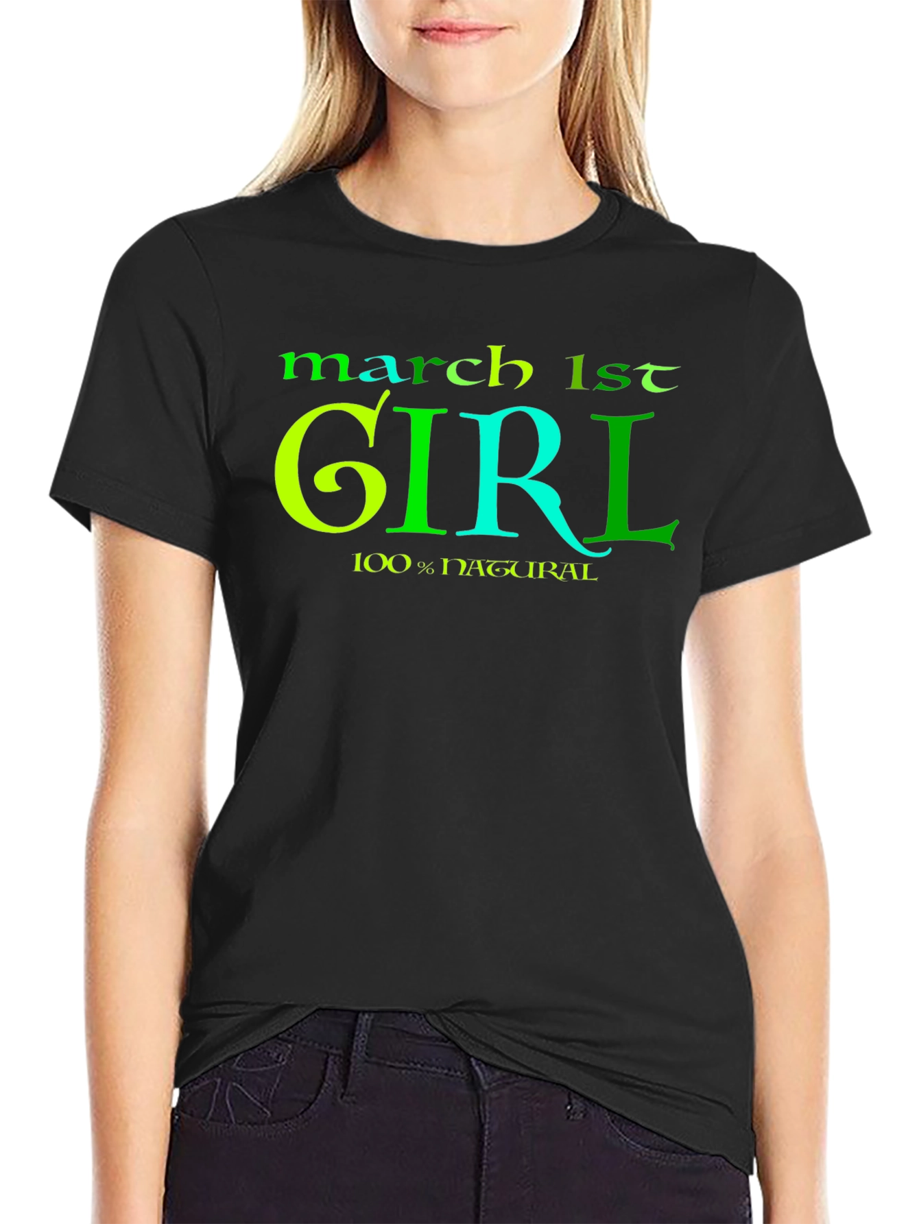 March 1st Girl Graphic Tee - Birthday Gift