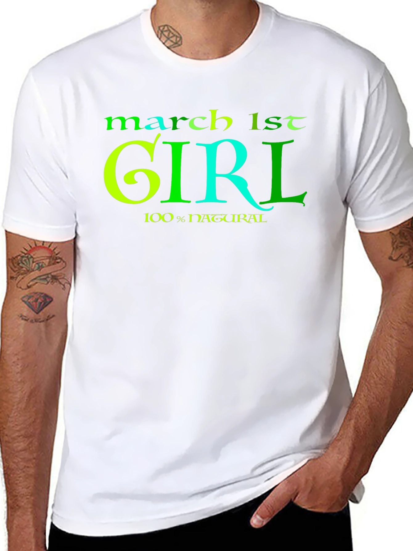 March 1st Girl Graphic Tee - Birthday Gift