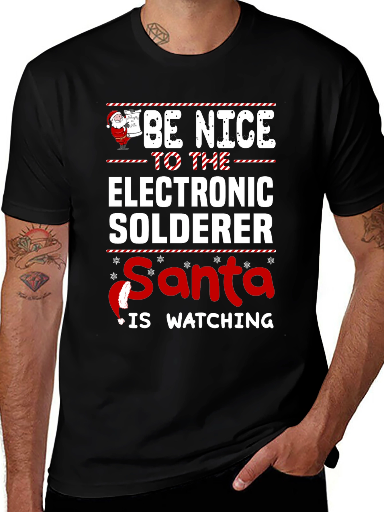 Funny Christmas Electronic Solderer T-Shirt