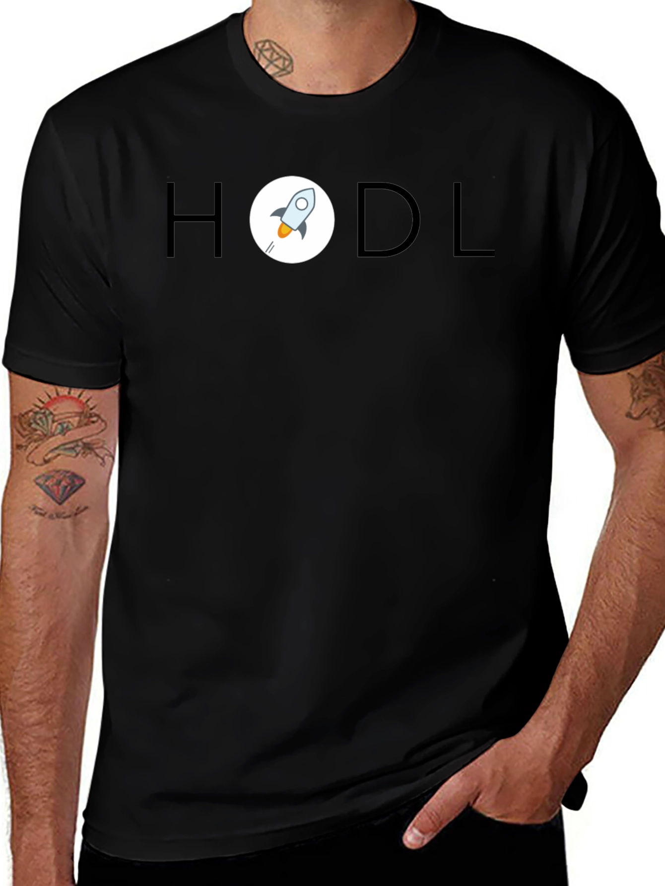 HODL Rocket T-Shirt - Crypto Investor Apparel