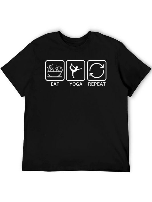 Eat Yoga Repeat Graphic T-Shirt
