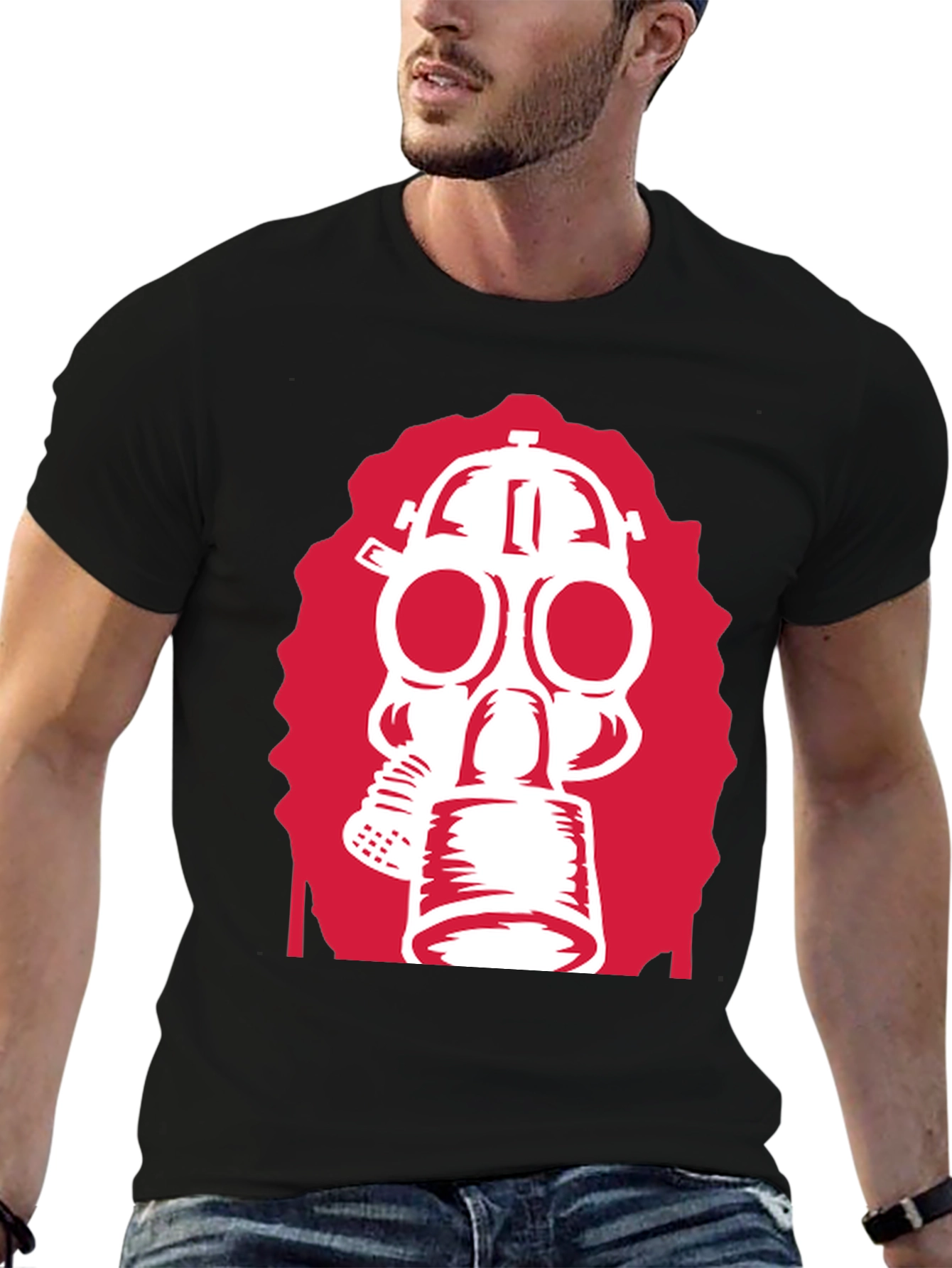 Gas Mask Graphic Tee - Bold Streetwear Style