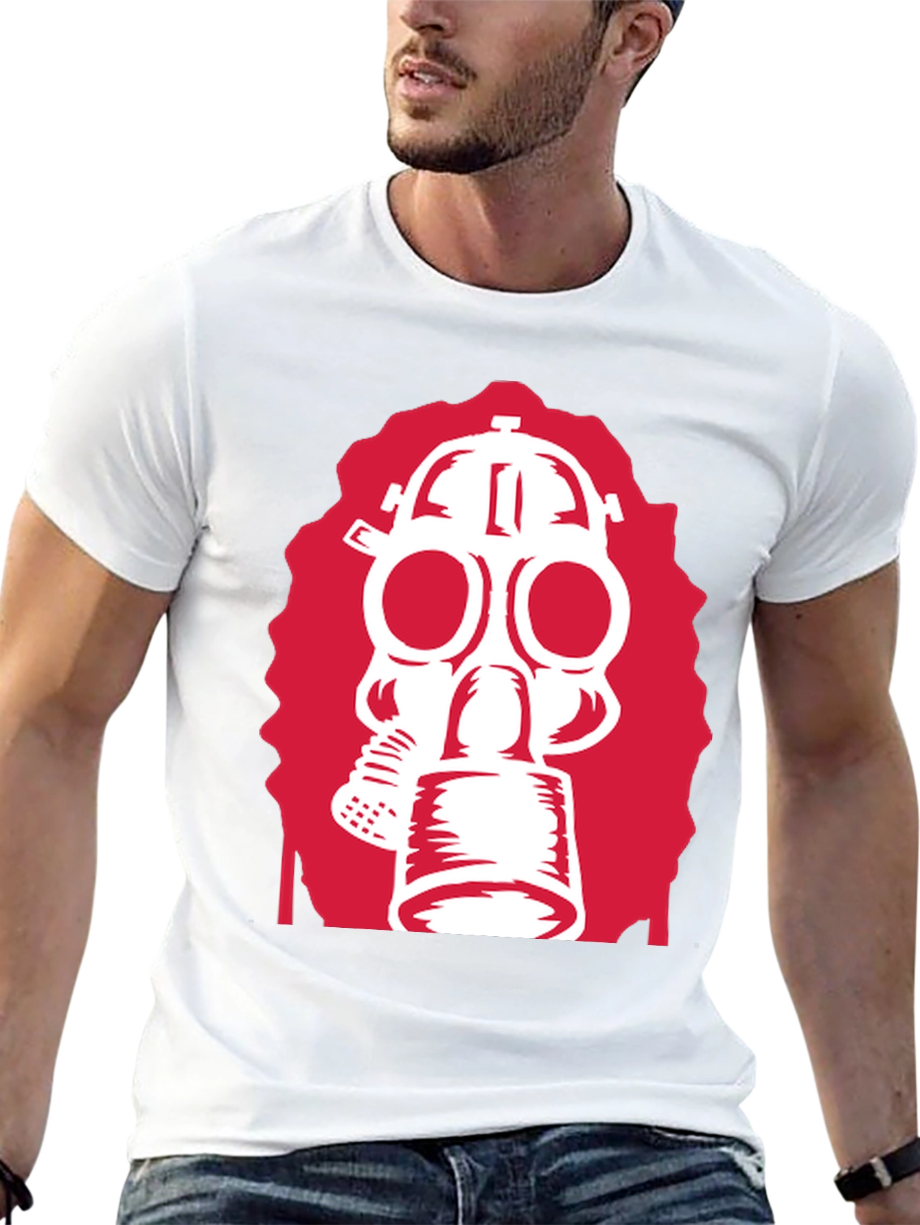 Gas Mask Graphic Tee - Bold Streetwear Style