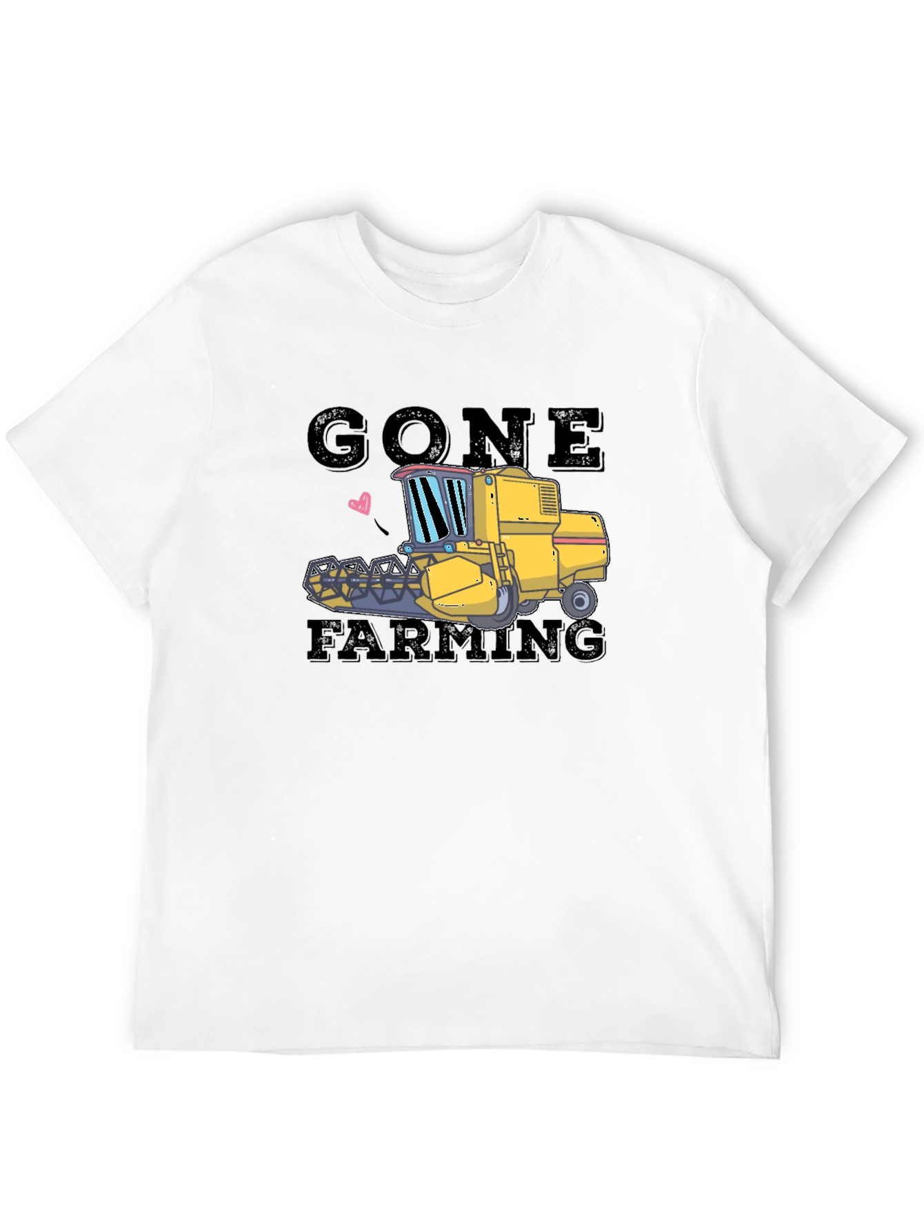 Gone Farming Tee: Tractor Graphic Black T-Shirt