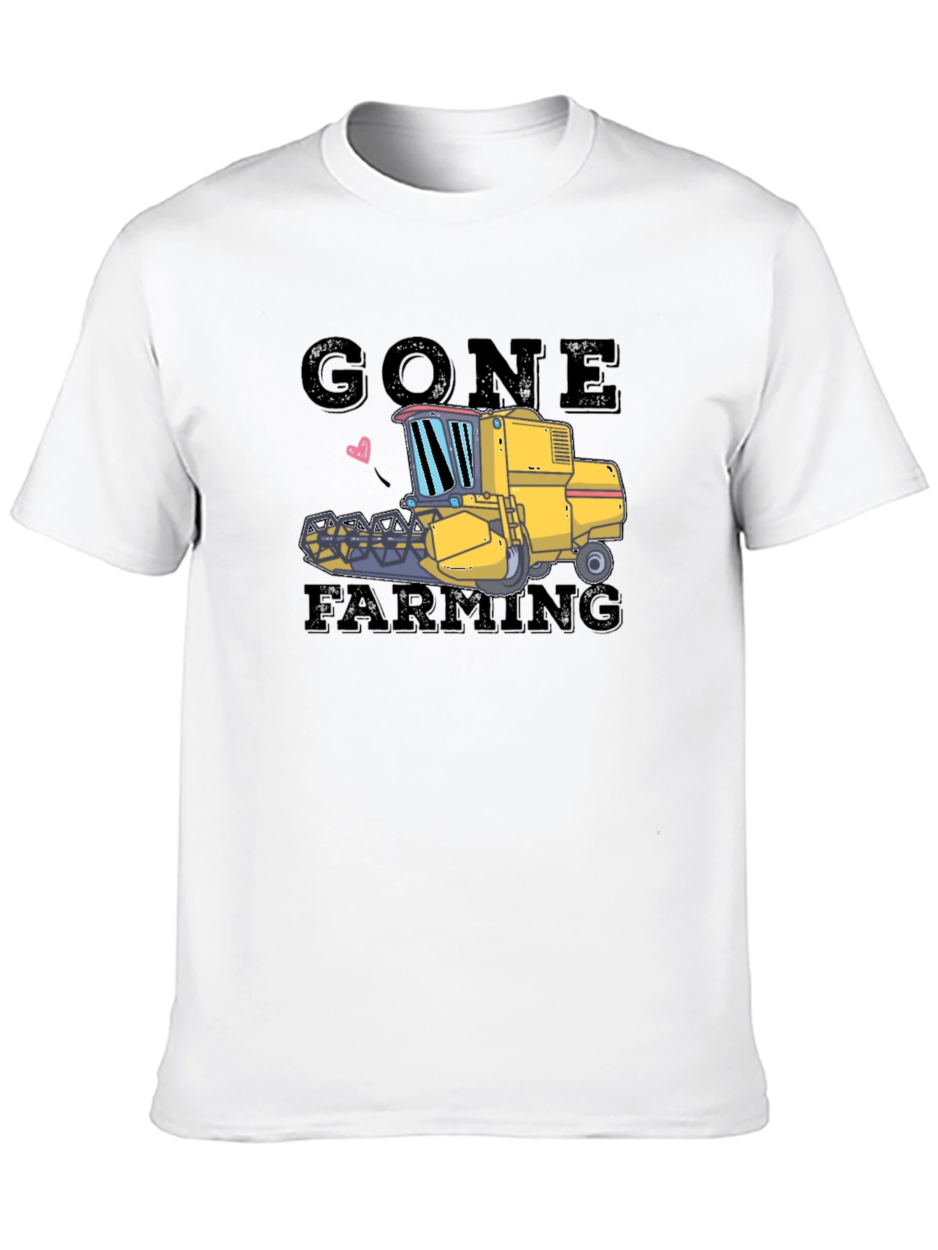 Gone Farming Tee: Tractor Graphic Black T-Shirt