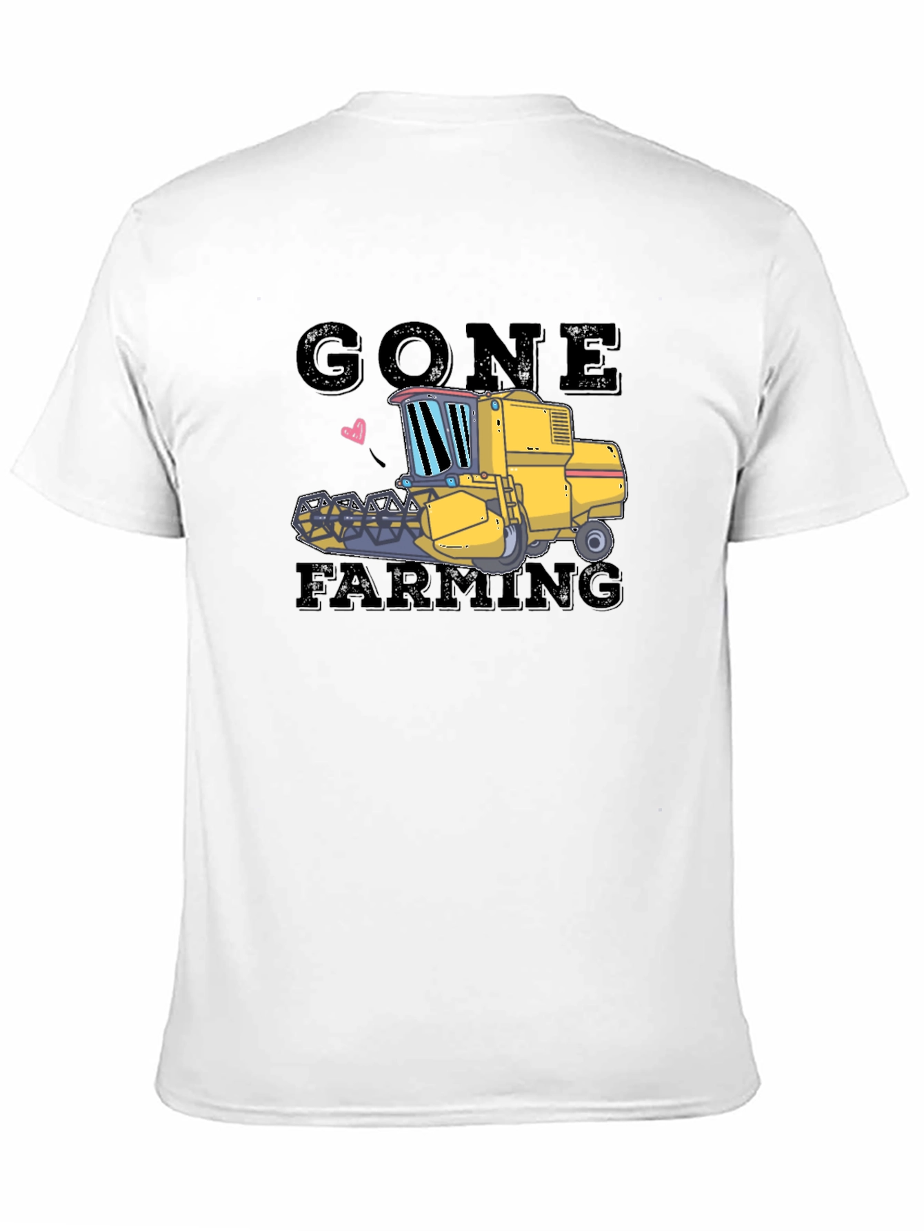 Gone Farming Tee: Tractor Graphic Black T-Shirt