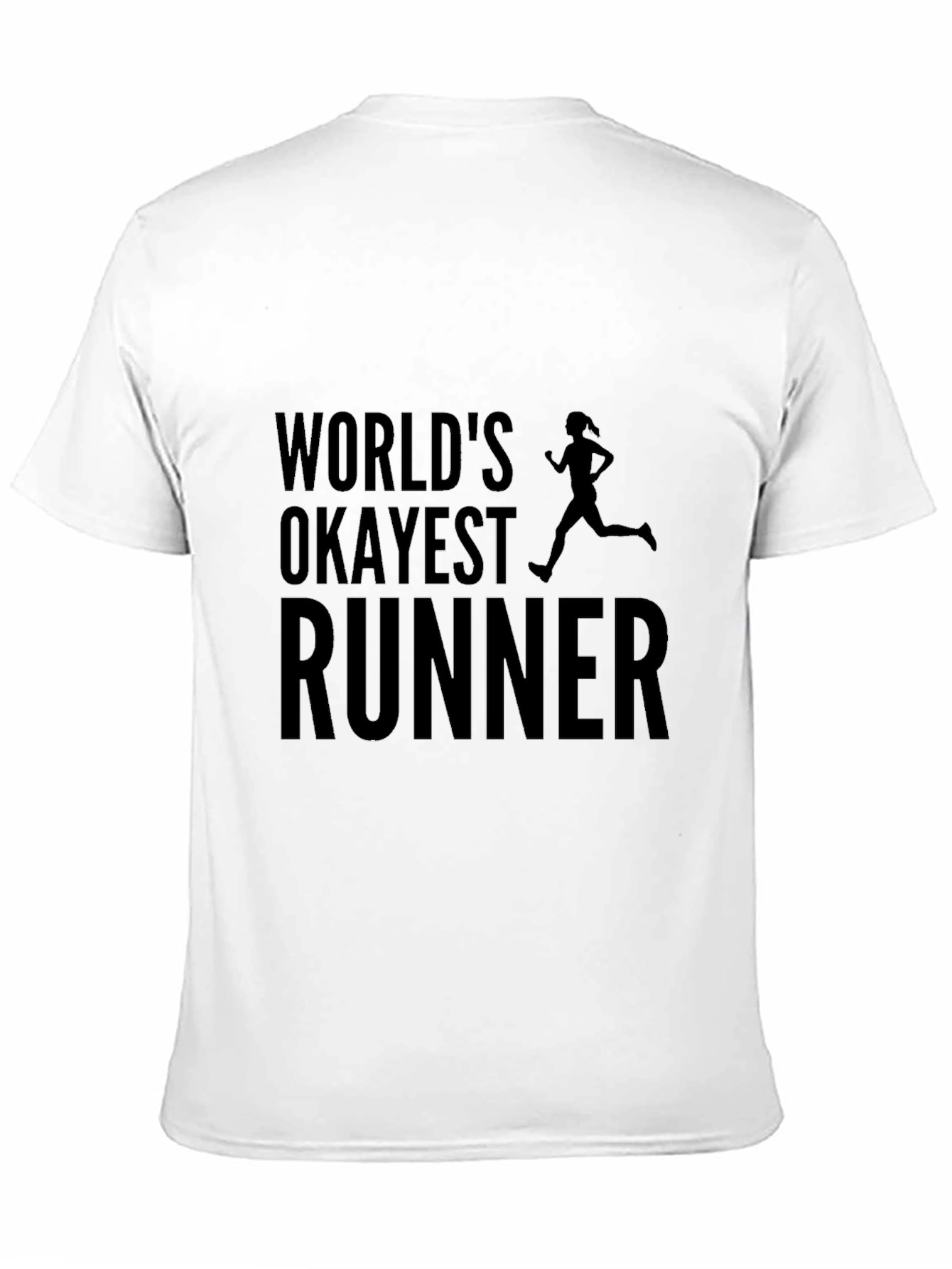 Worlds Okayest Runner Black Graphic T-Shirt
