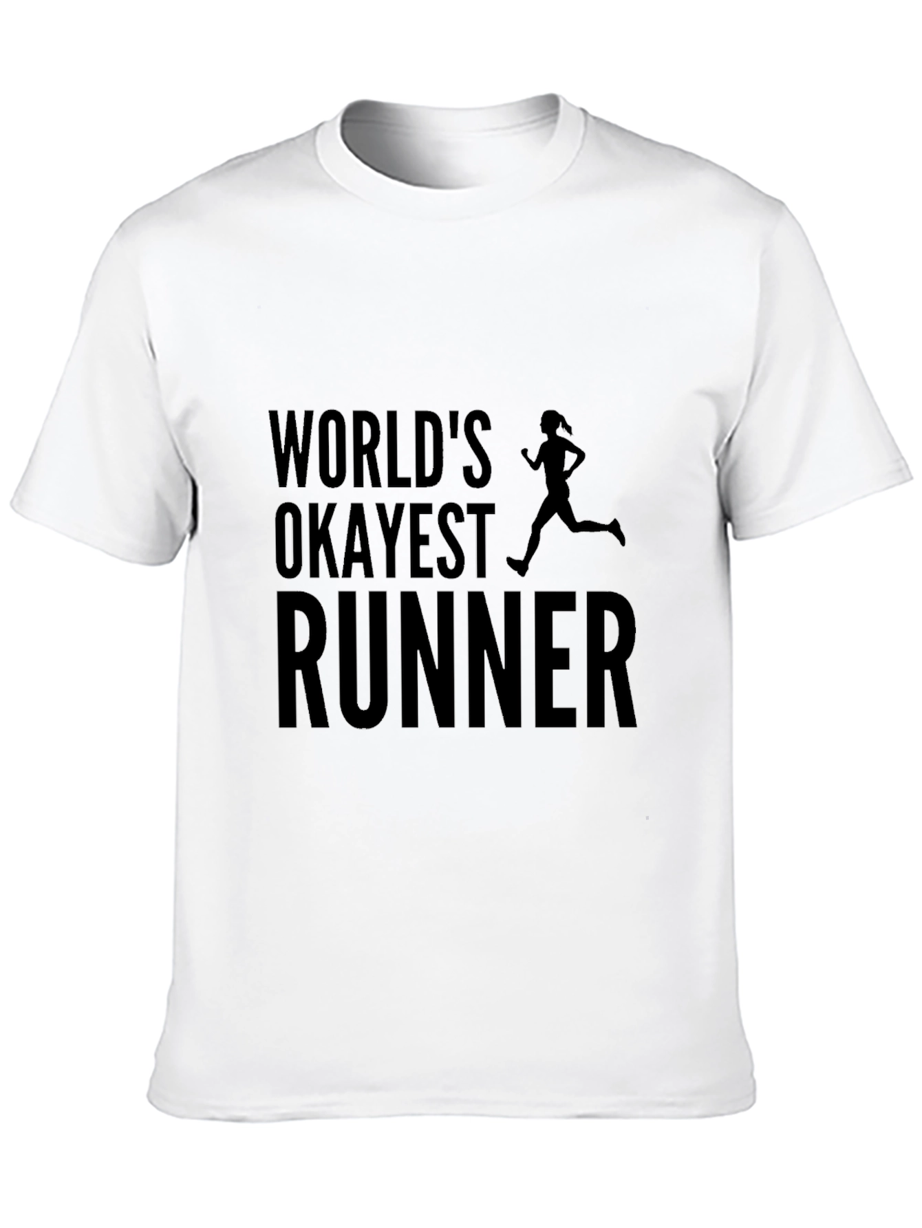 Worlds Okayest Runner Black Graphic T-Shirt