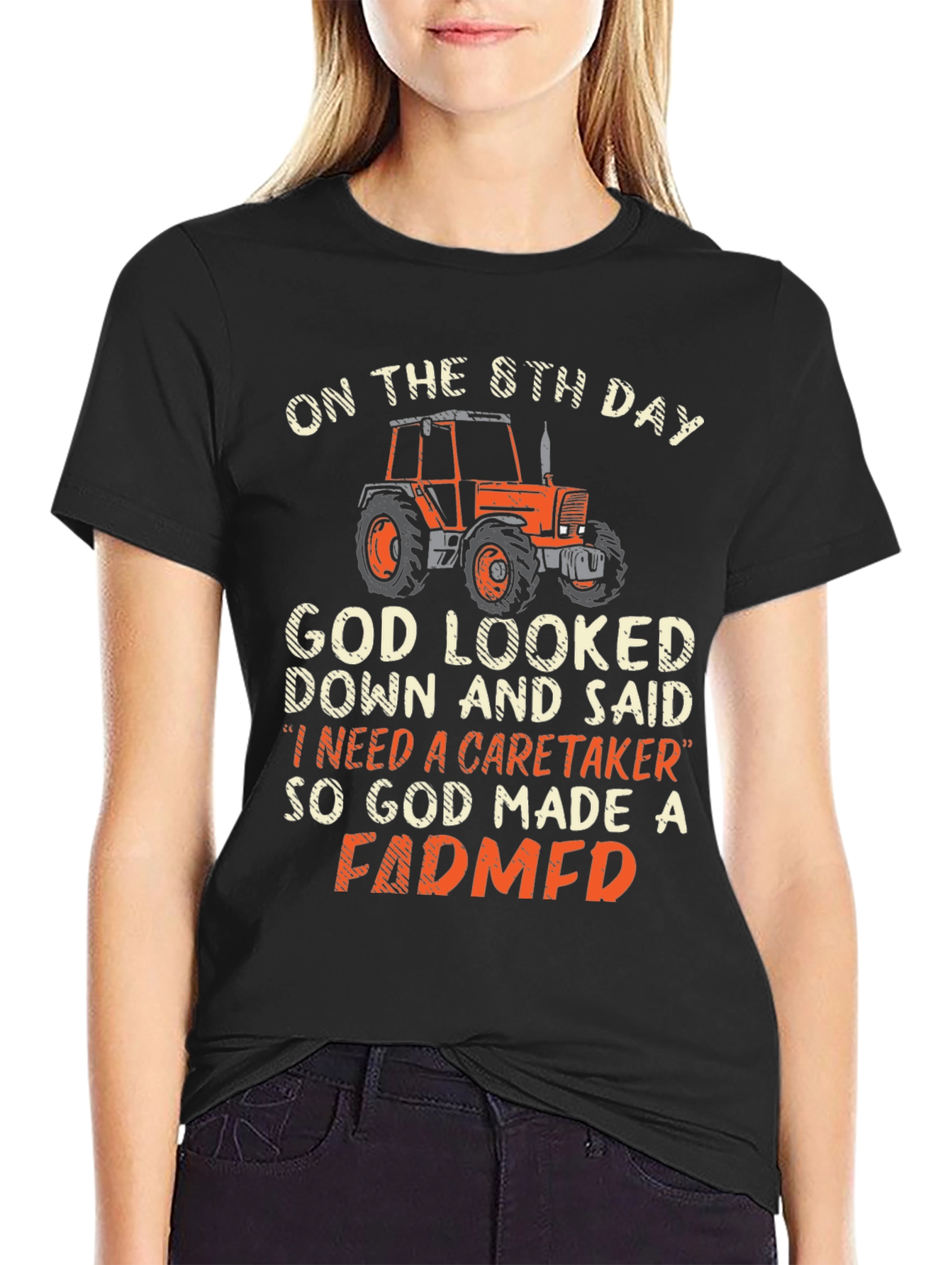 Farmer T-Shirt - God Made a Farmer Graphic Tee