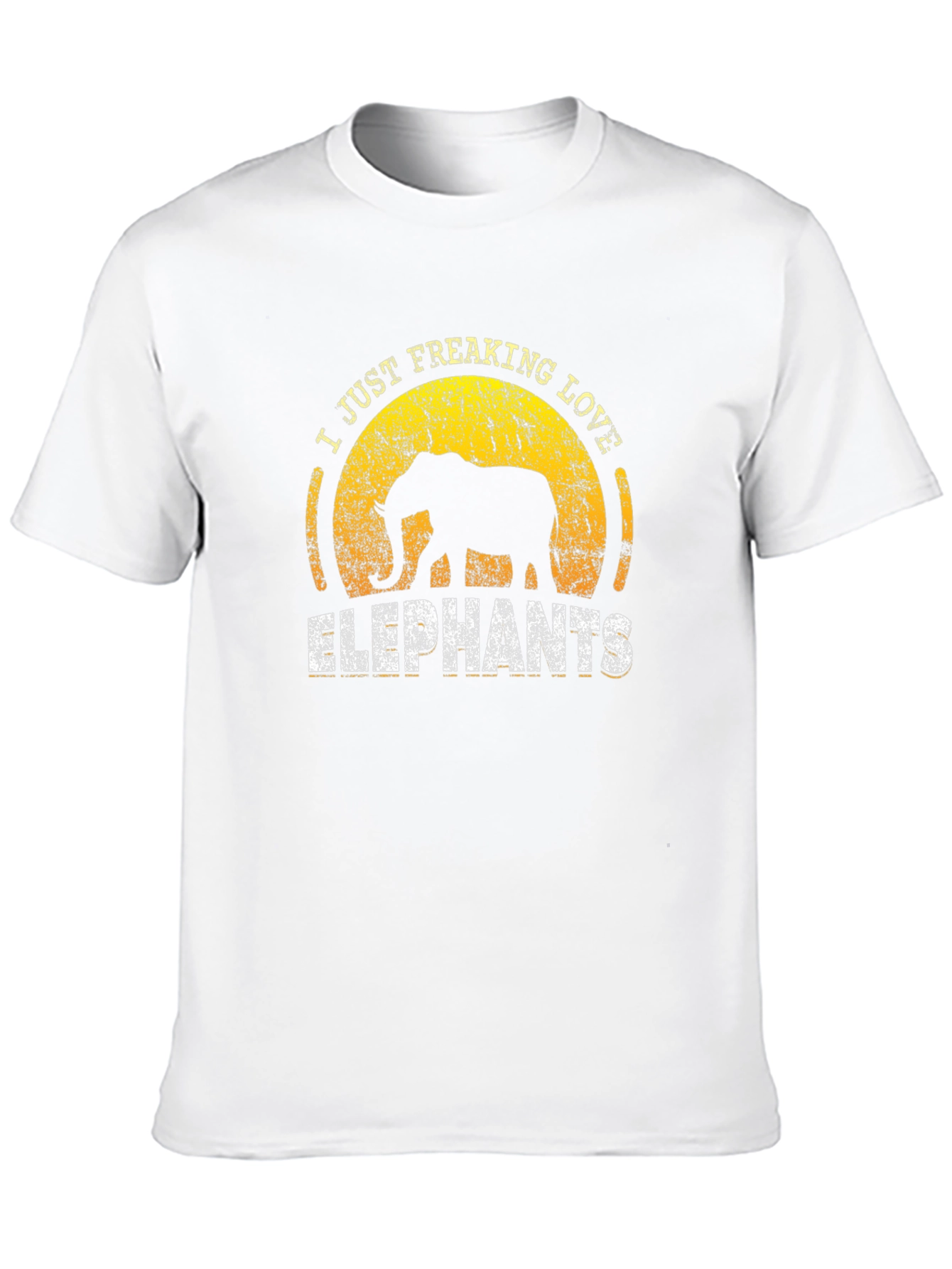 I Just Freaking Love Elephants Black Graphic Tee