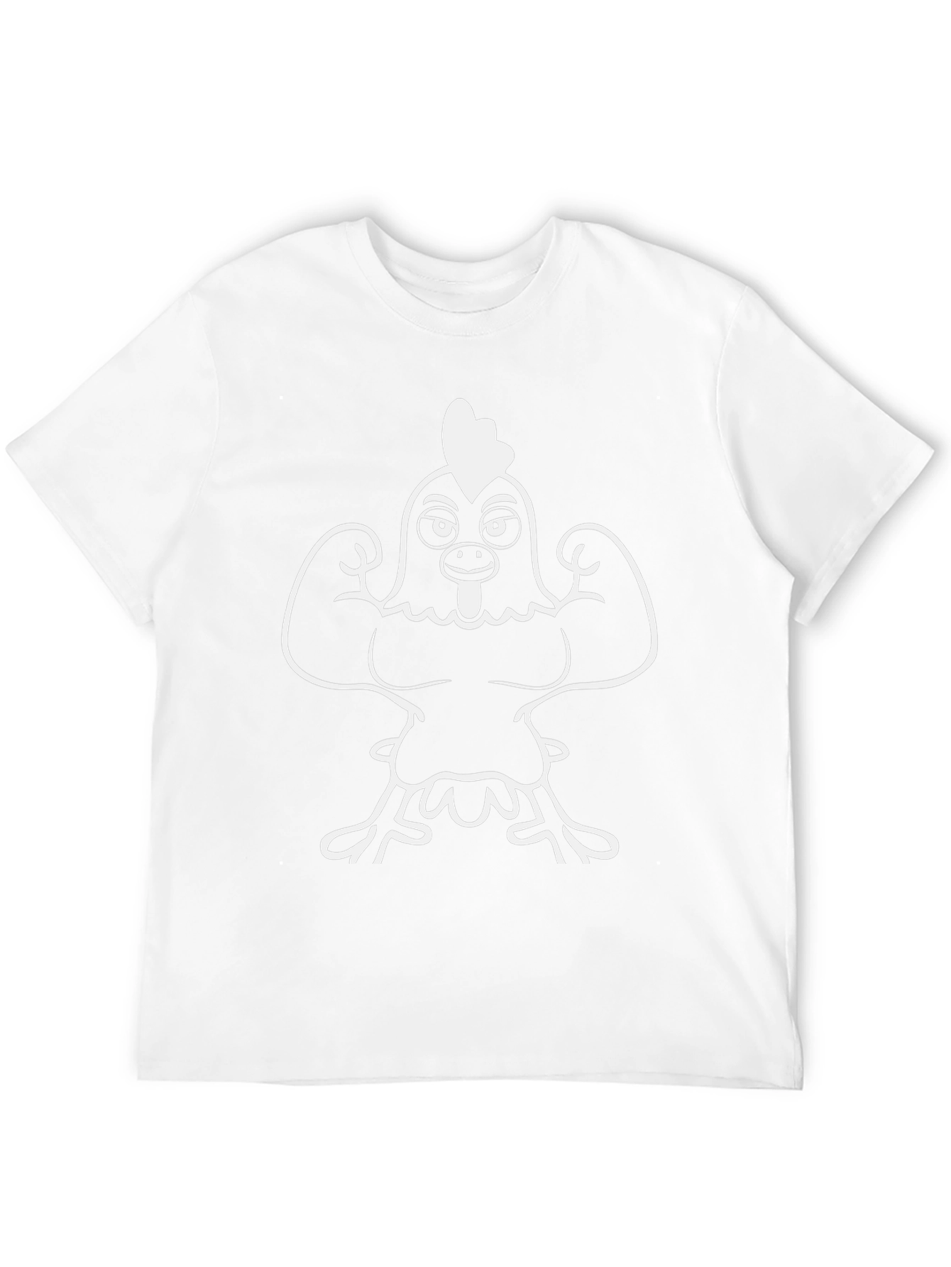 Funny Chicken Muscle Tee - Black Cotton Blend