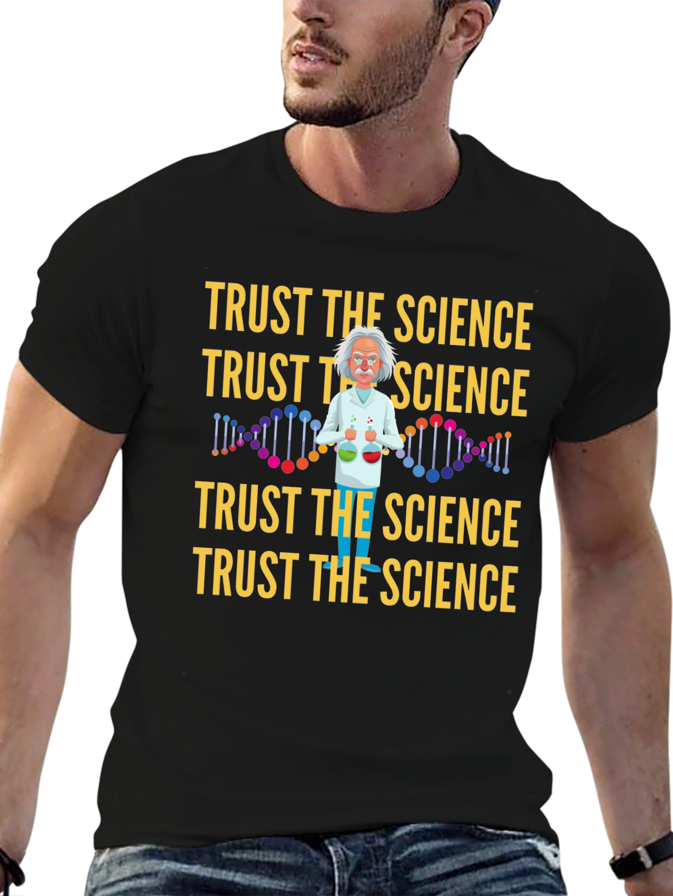 Trust the Science Black Graphic T-Shirt