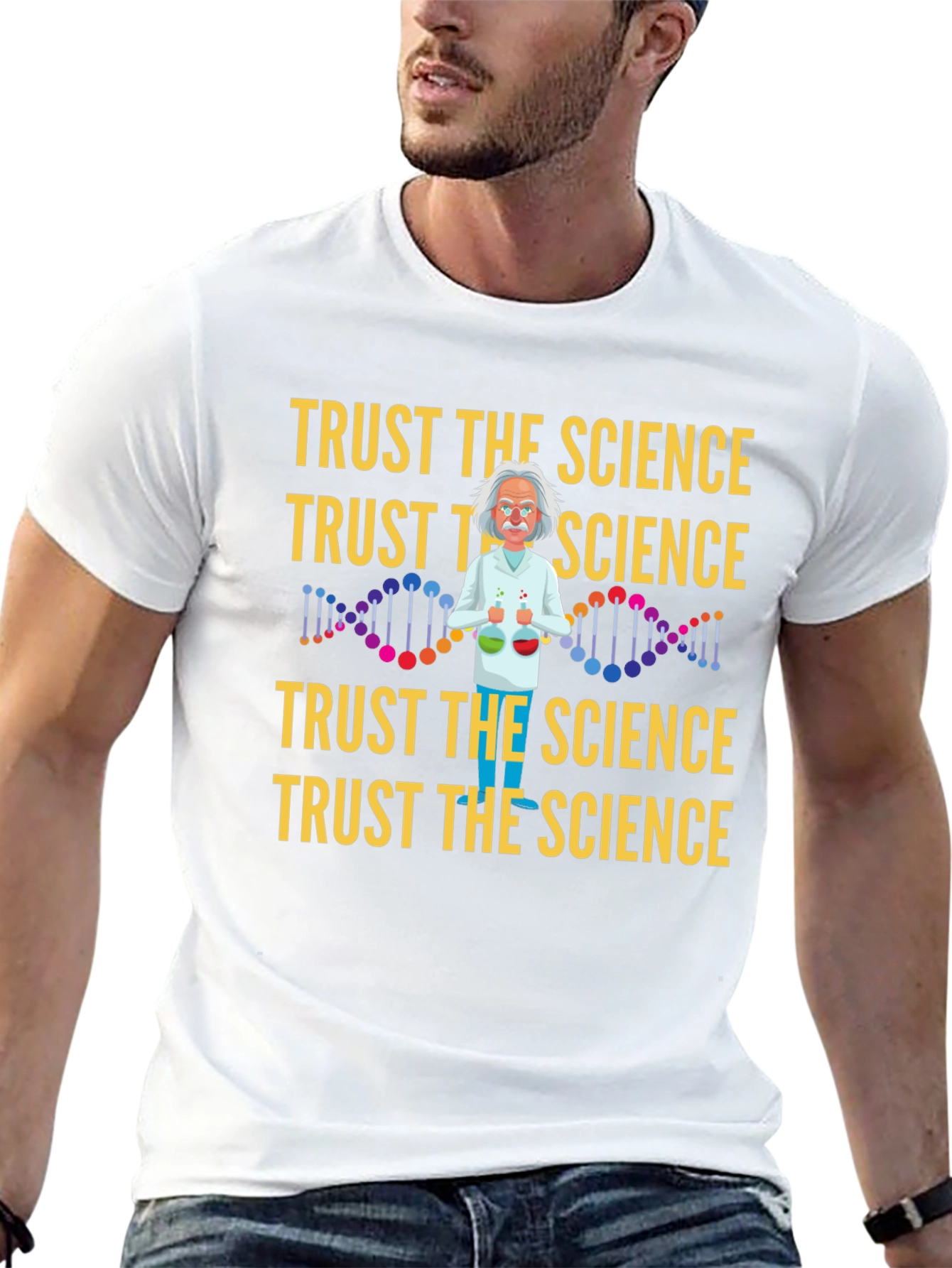 Trust the Science Black Graphic T-Shirt