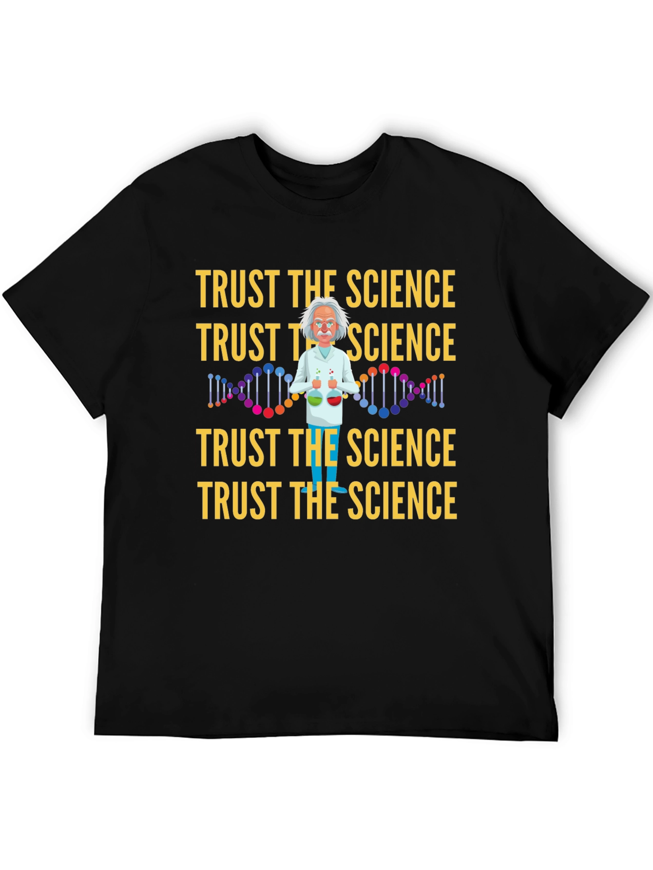 Trust the Science Black Graphic T-Shirt