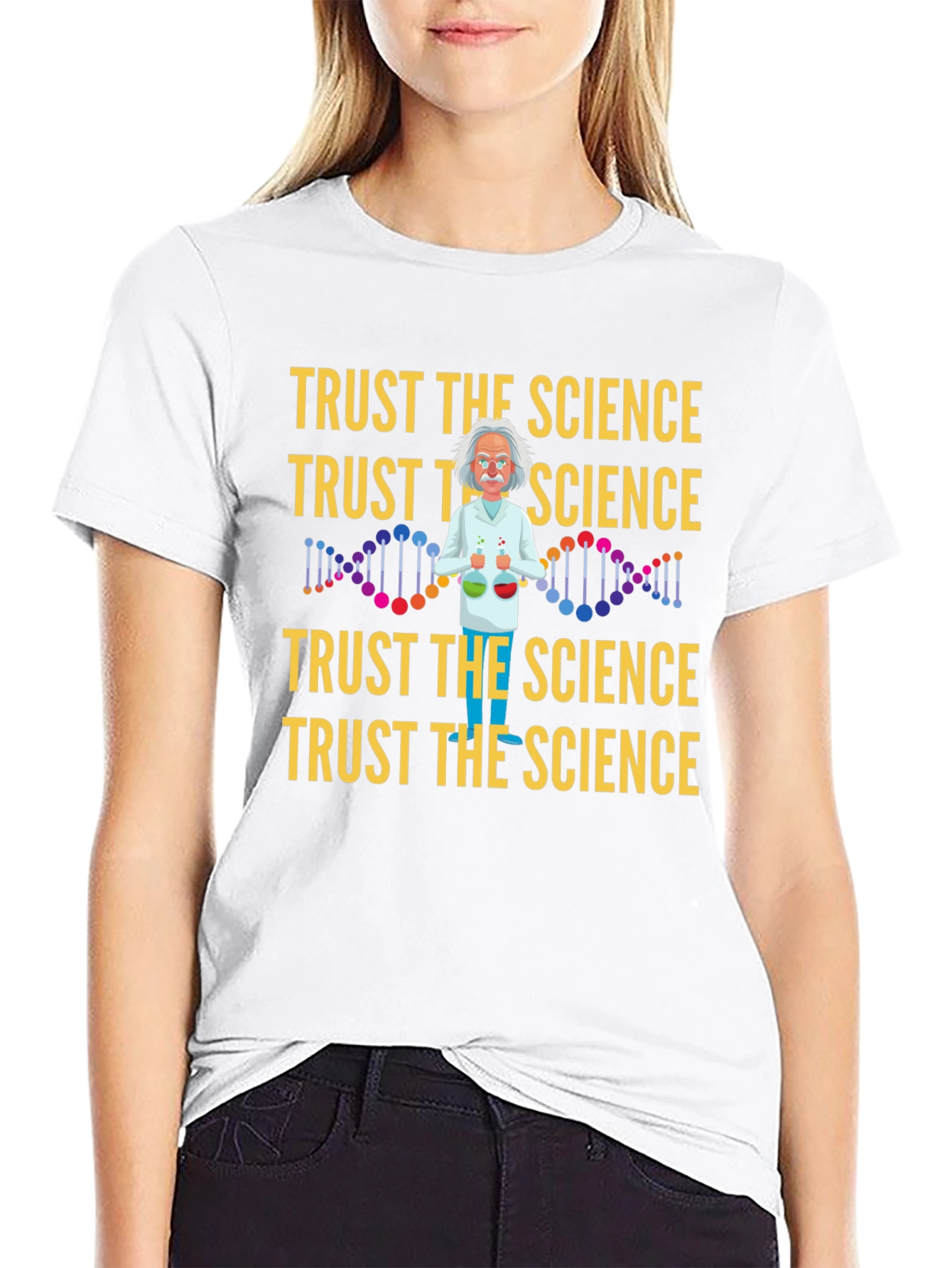 Trust the Science Black Graphic T-Shirt