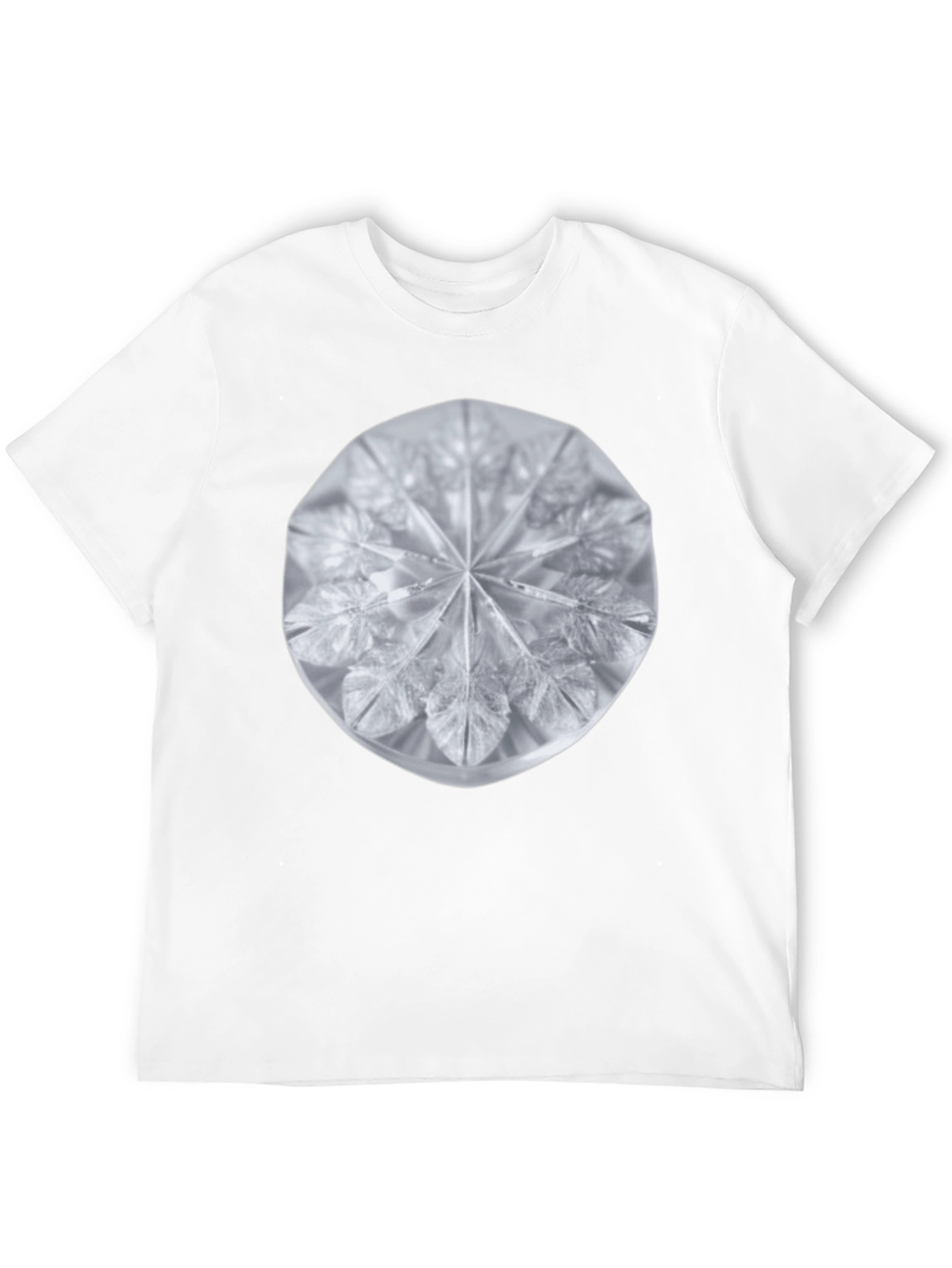 Geometric Crystal Design Black T-Shirt