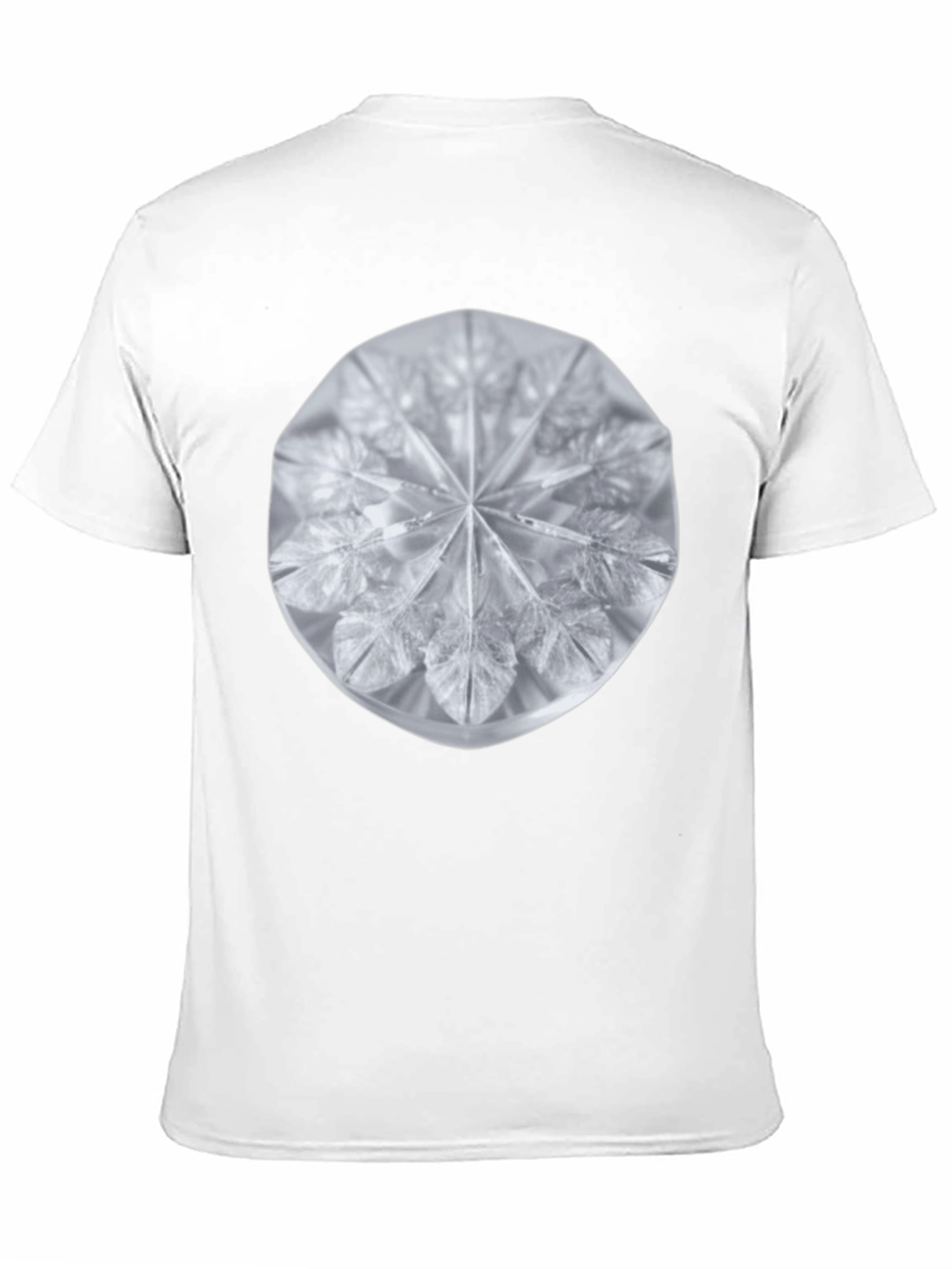 Geometric Crystal Design Black T-Shirt