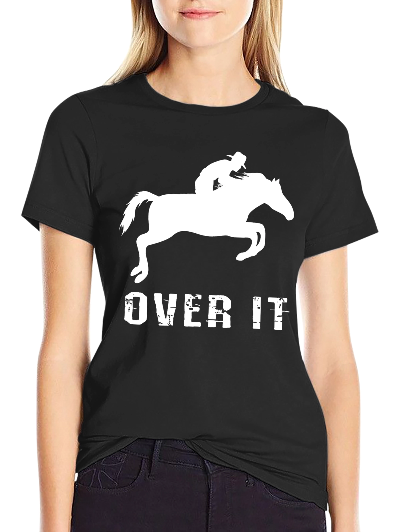 Over It Horse Rider Graphic T-Shirt