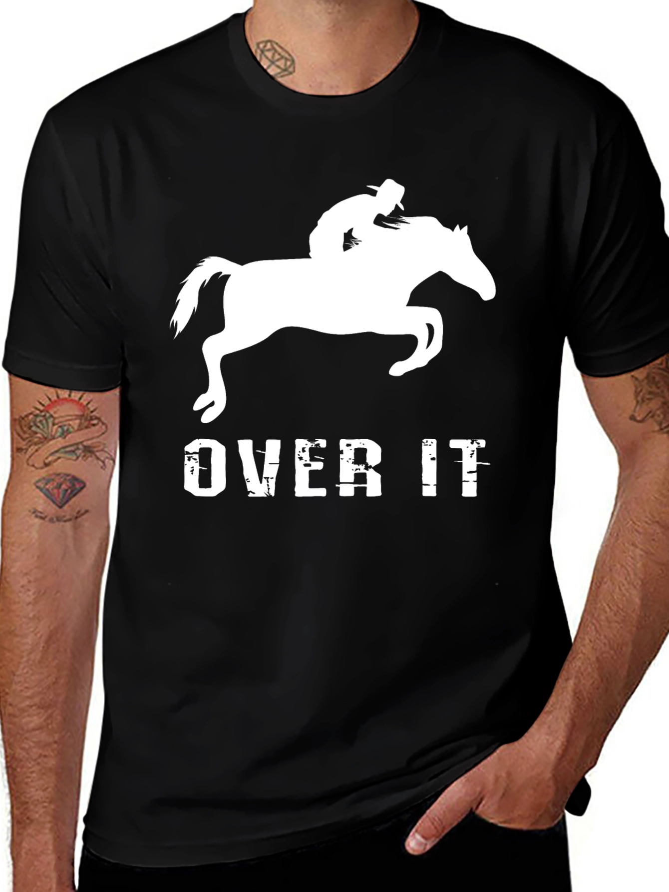 Over It Horse Rider Graphic T-Shirt