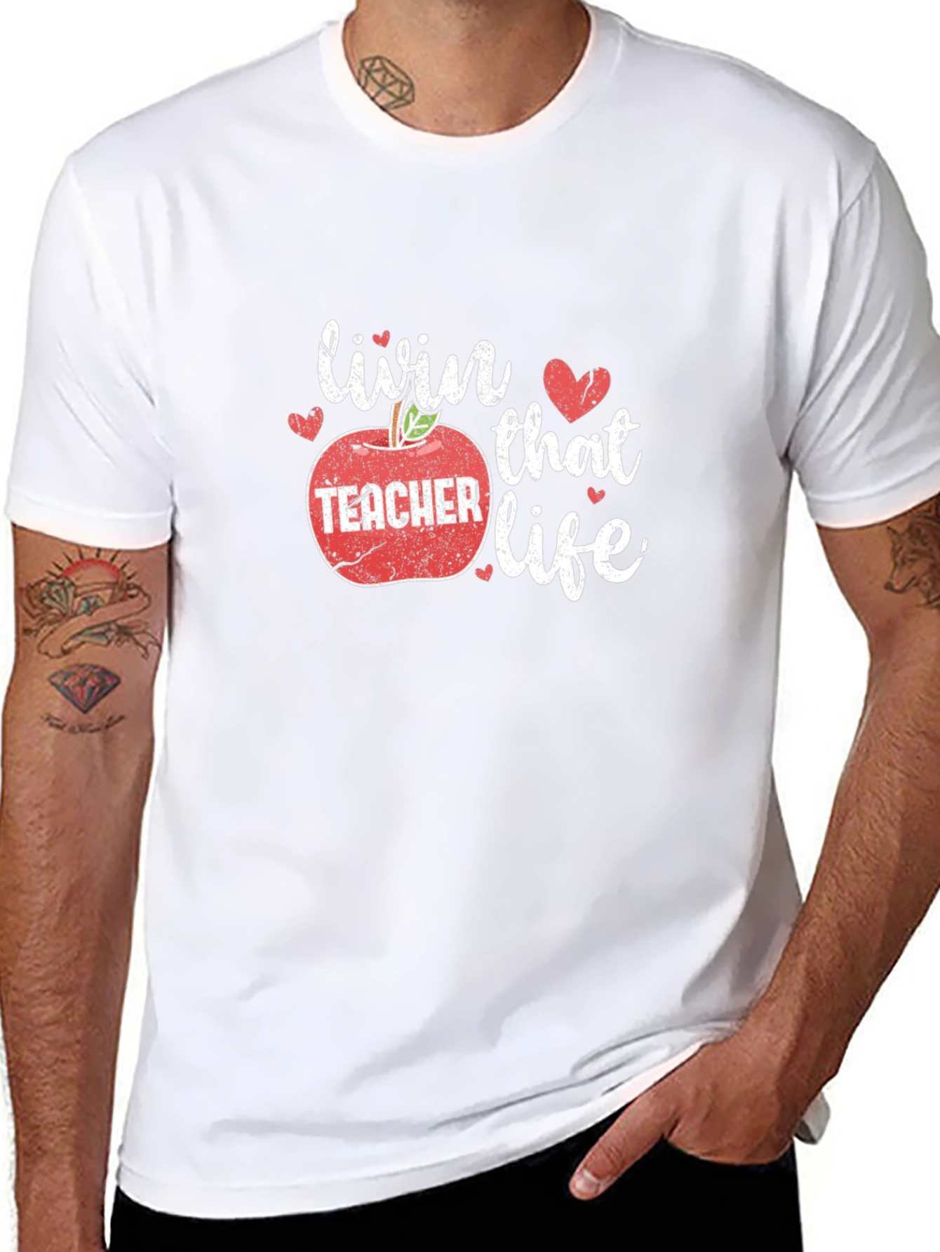 Livin That Teacher Life Graphic Tee - Black