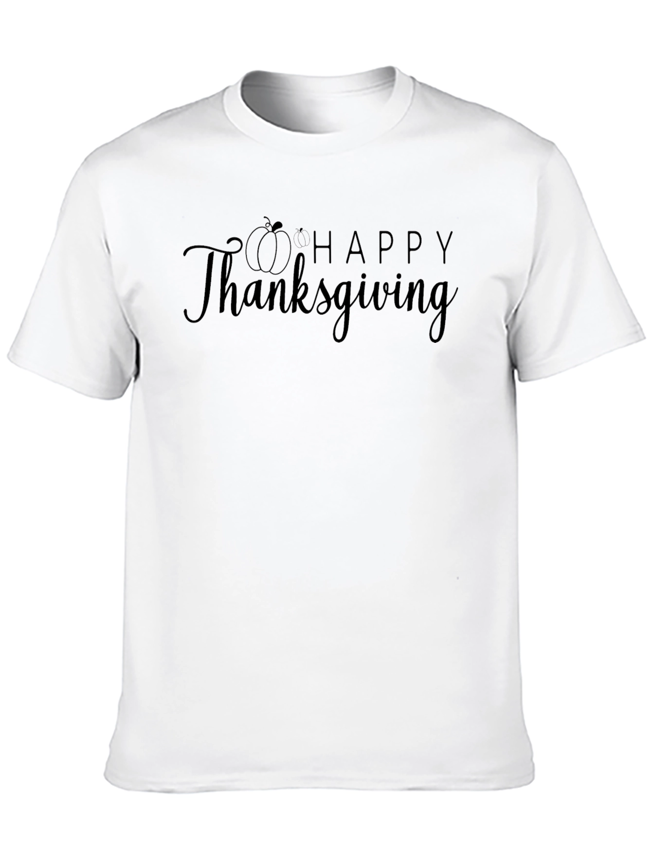 Happy Thanksgiving T-Shirt - Black