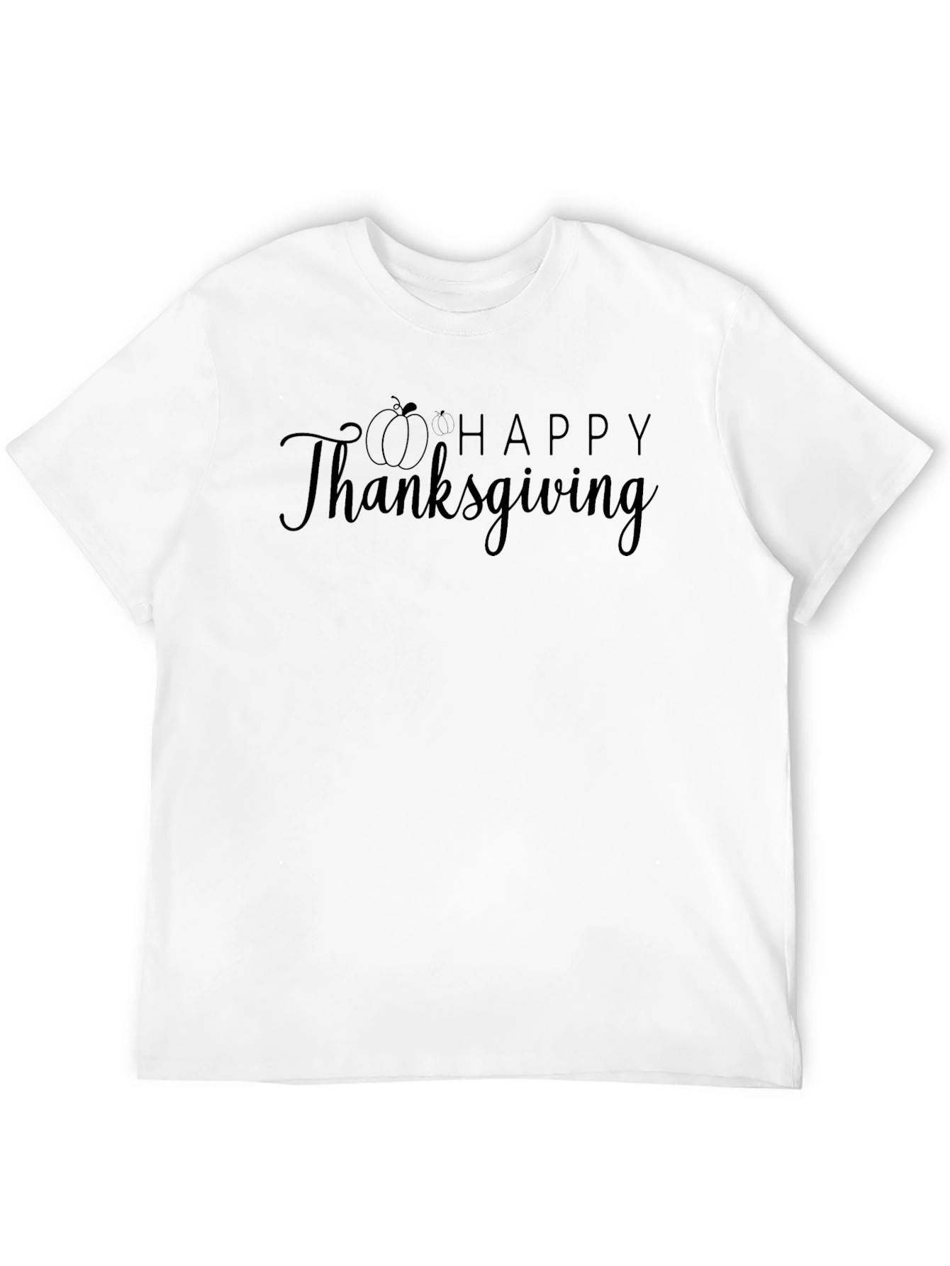 Happy Thanksgiving T-Shirt - Black