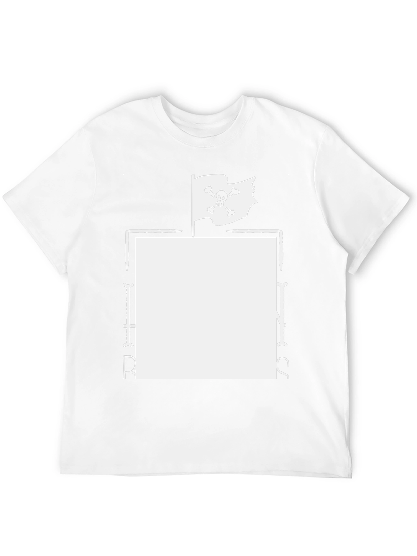 Pirate Flag Graphic T-Shirt - Black Cotton Tee