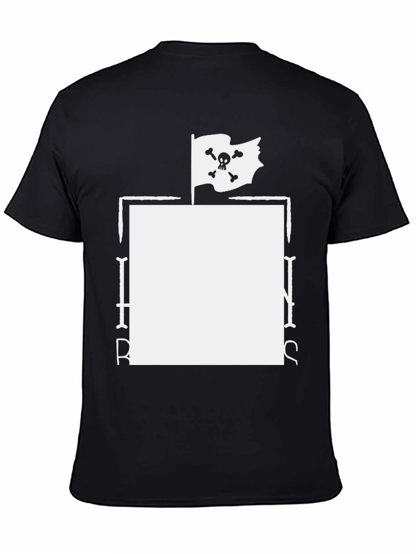 Pirate Flag Graphic T-Shirt - Black Cotton Tee