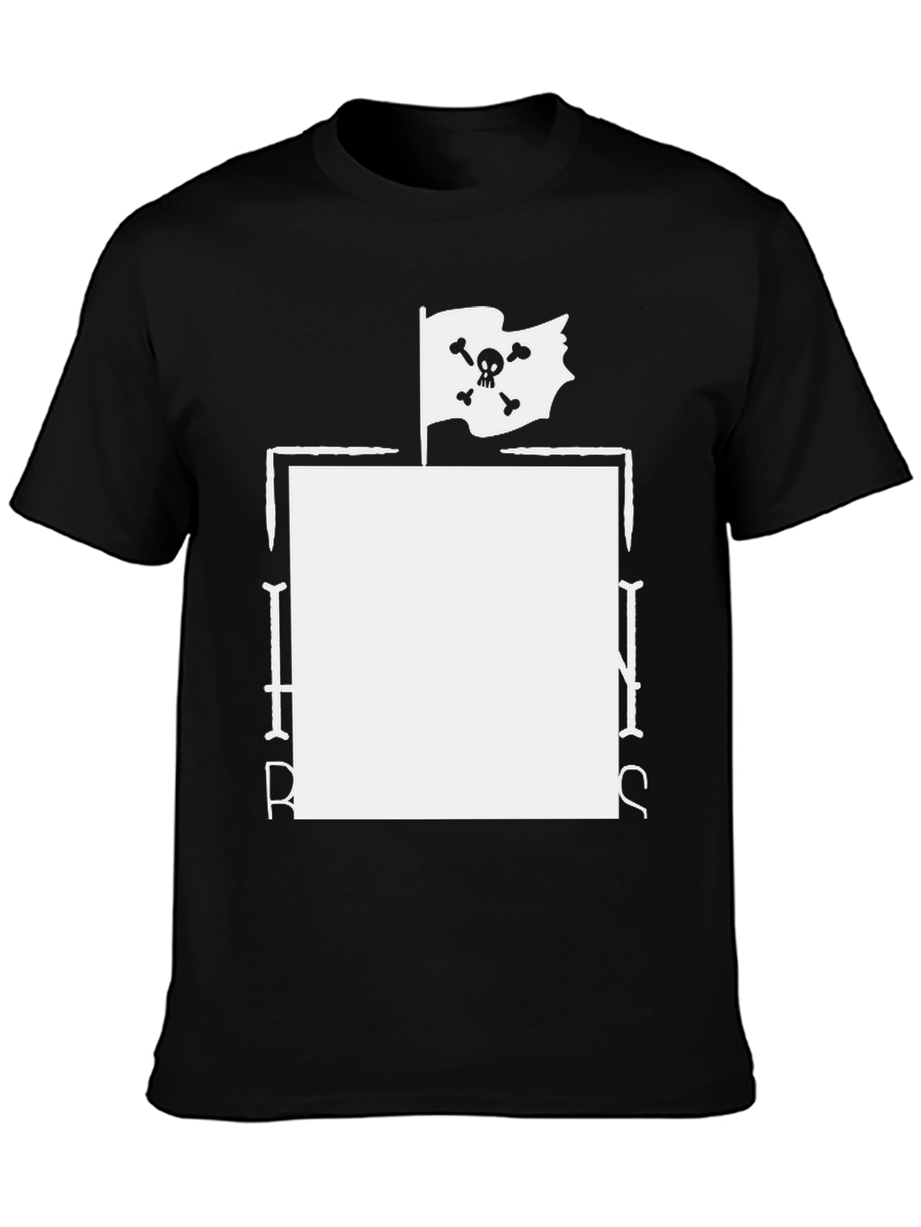 Pirate Flag Graphic T-Shirt - Black Cotton Tee