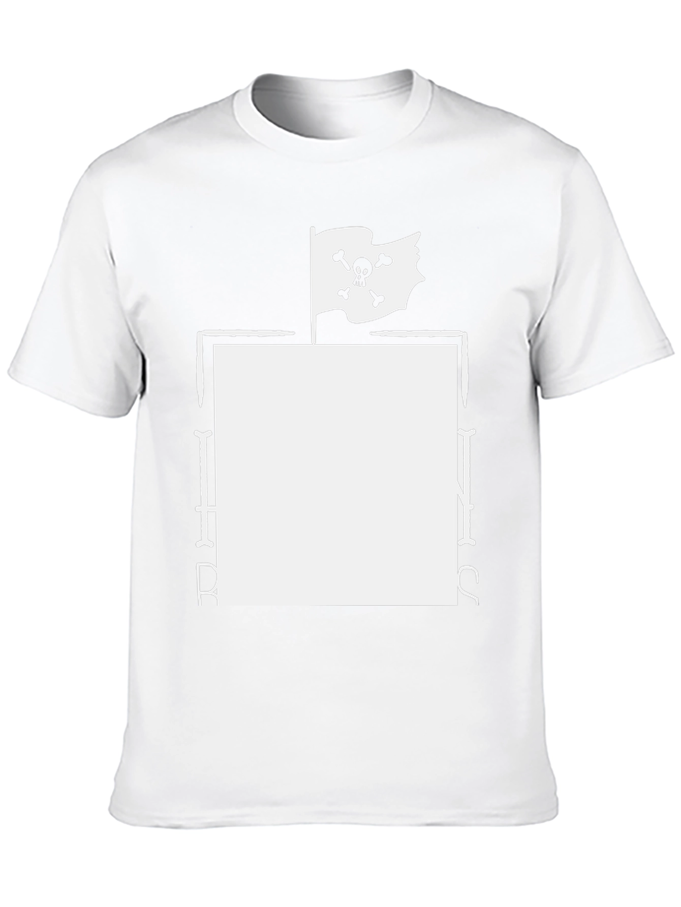 Pirate Flag Graphic T-Shirt - Black Cotton Tee