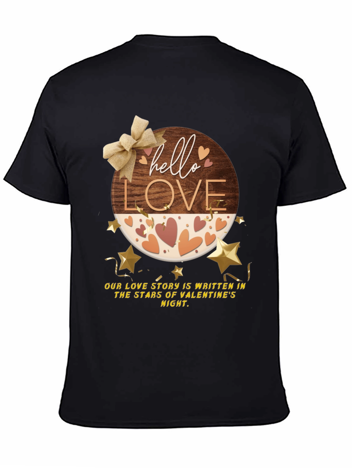 Hello Love Valentines Night Graphic Tee