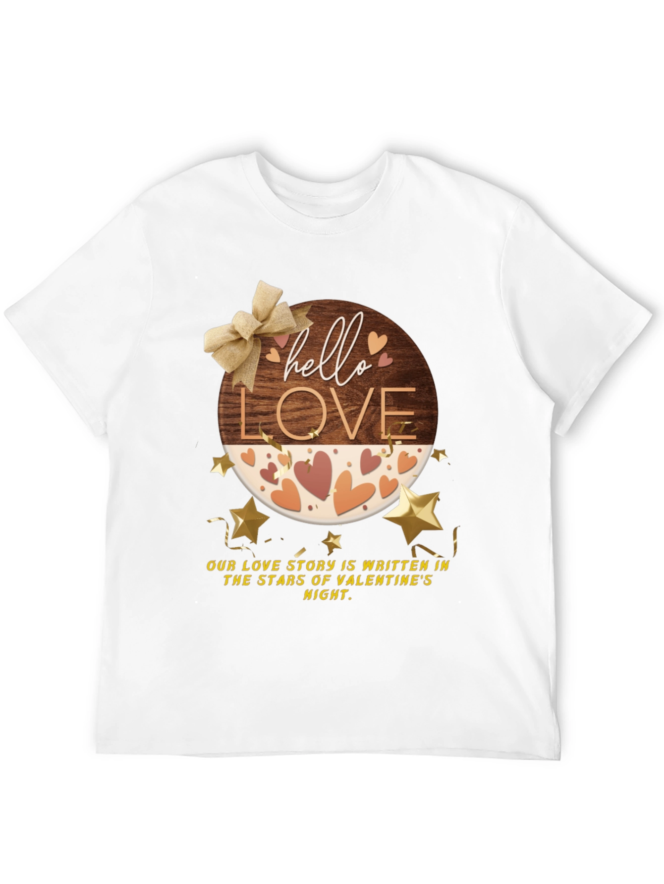 Hello Love Valentines Night Graphic Tee
