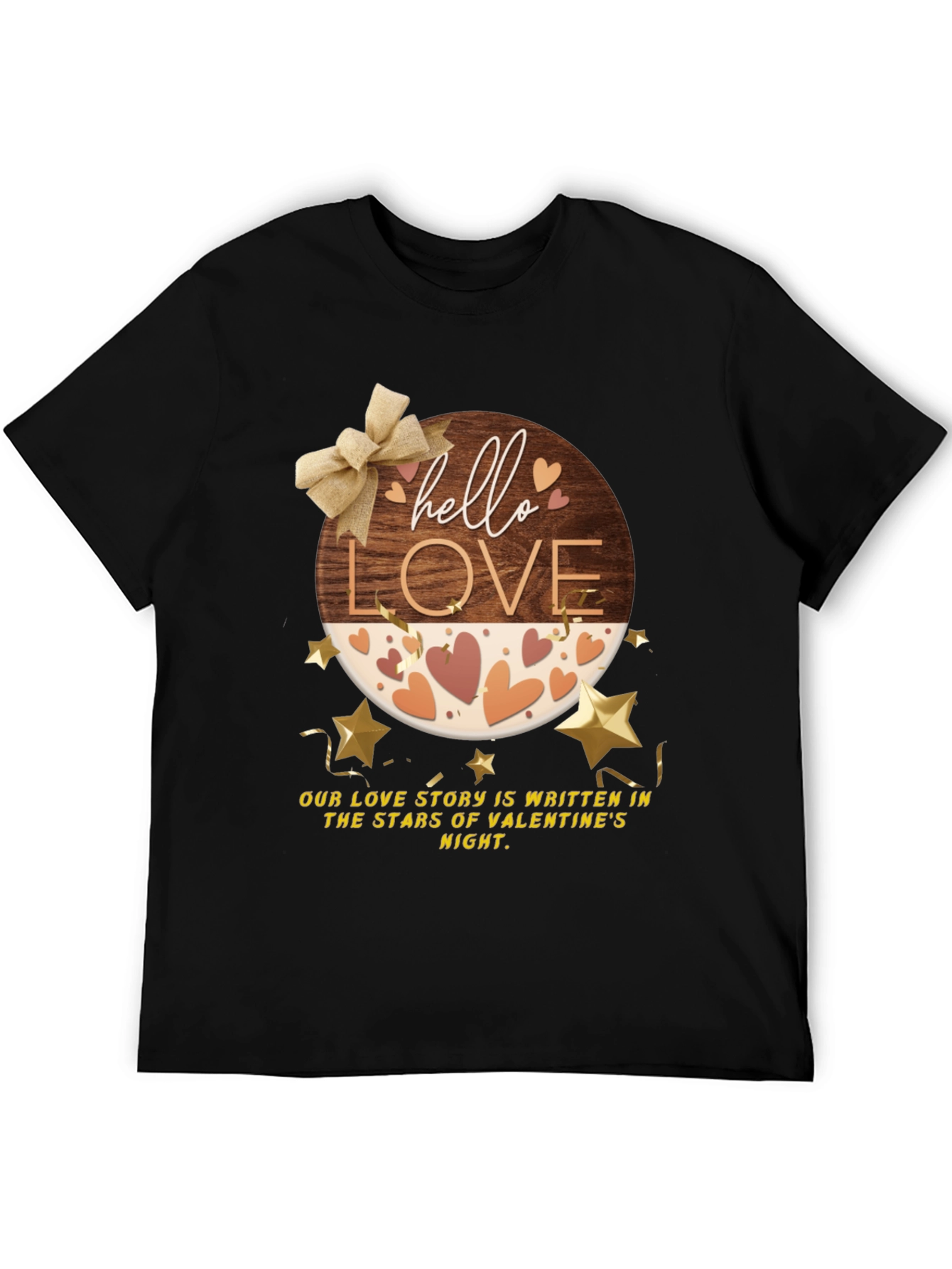 Hello Love Valentines Night Graphic Tee
