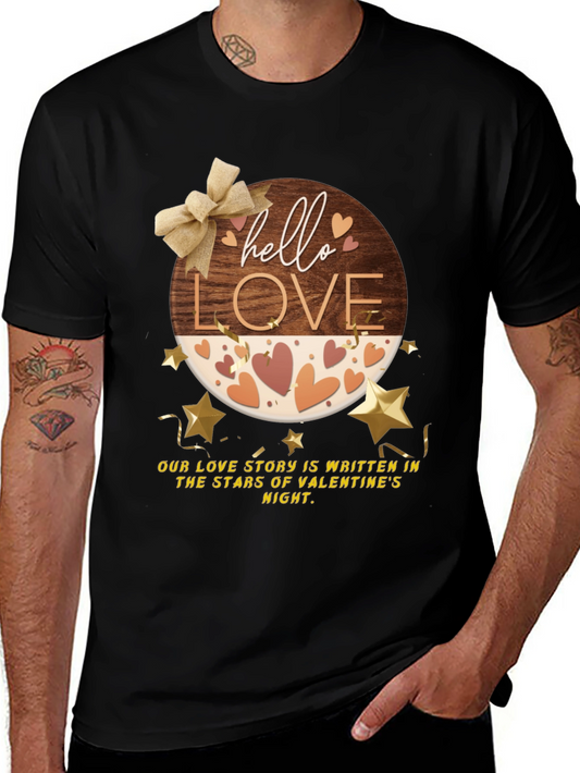 Hello Love Valentines Night Graphic Tee