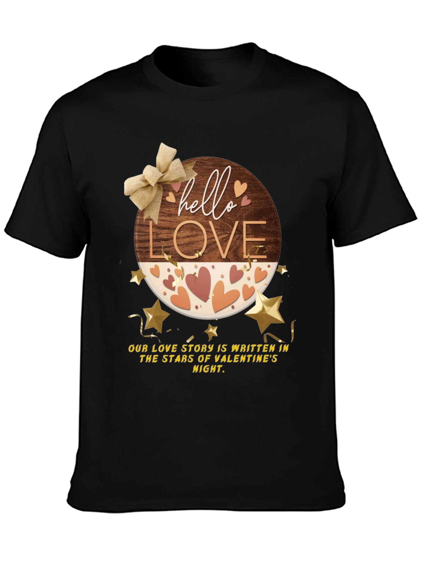 Hello Love Valentines Night Graphic Tee