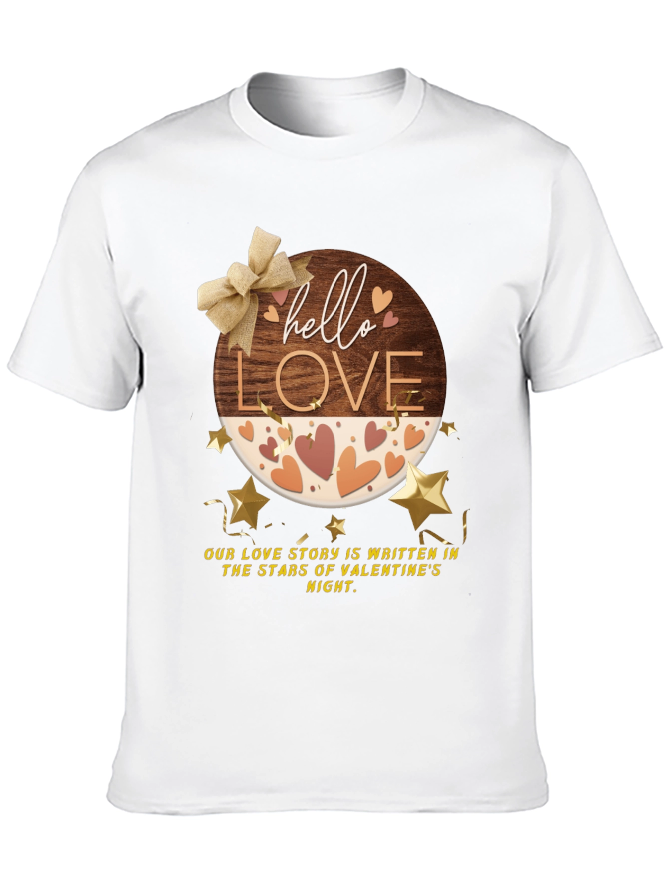 Hello Love Valentines Night Graphic Tee